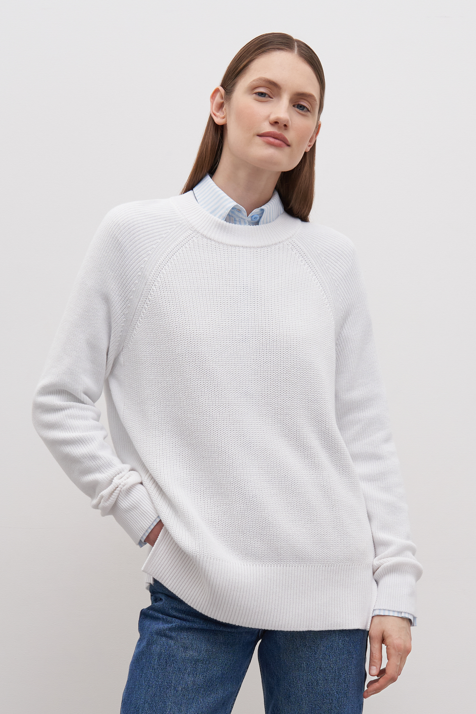 Джемпер свободного силуэта с хлопком, 201 white, Джемпер свободного силуэта с хлопком
Джемпер свободного силуэта с хлопком, 201 white, Джемпер свободного силуэта с хлопком