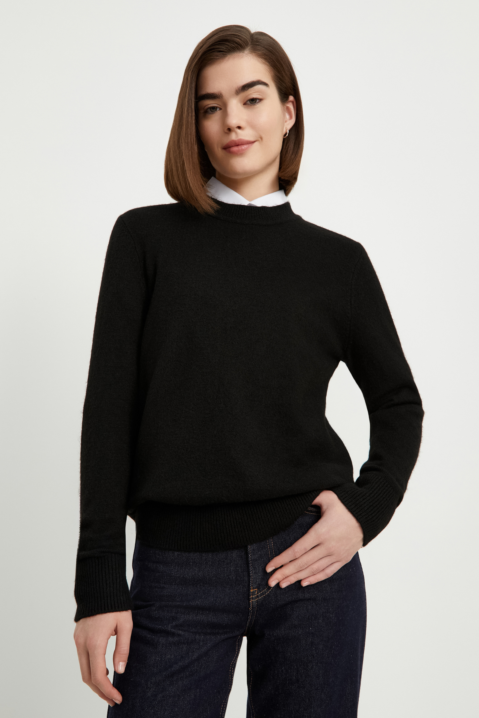 Джемпер с округлой горловиной прямого силуэта, 200 black, Джемпер с округлой горловиной прямого силуэта
Джемпер с округлой горловиной прямого силуэта, 200 black, Джемпер с округлой горловиной прямого силуэта