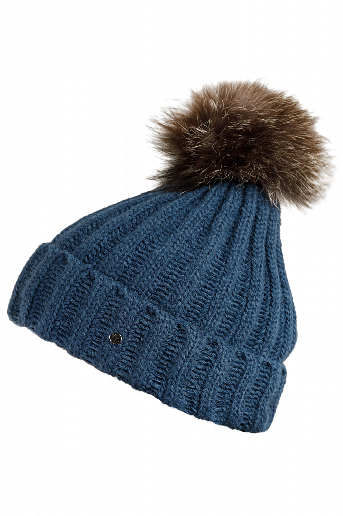 шапка женская Finn-Flare синего цвета