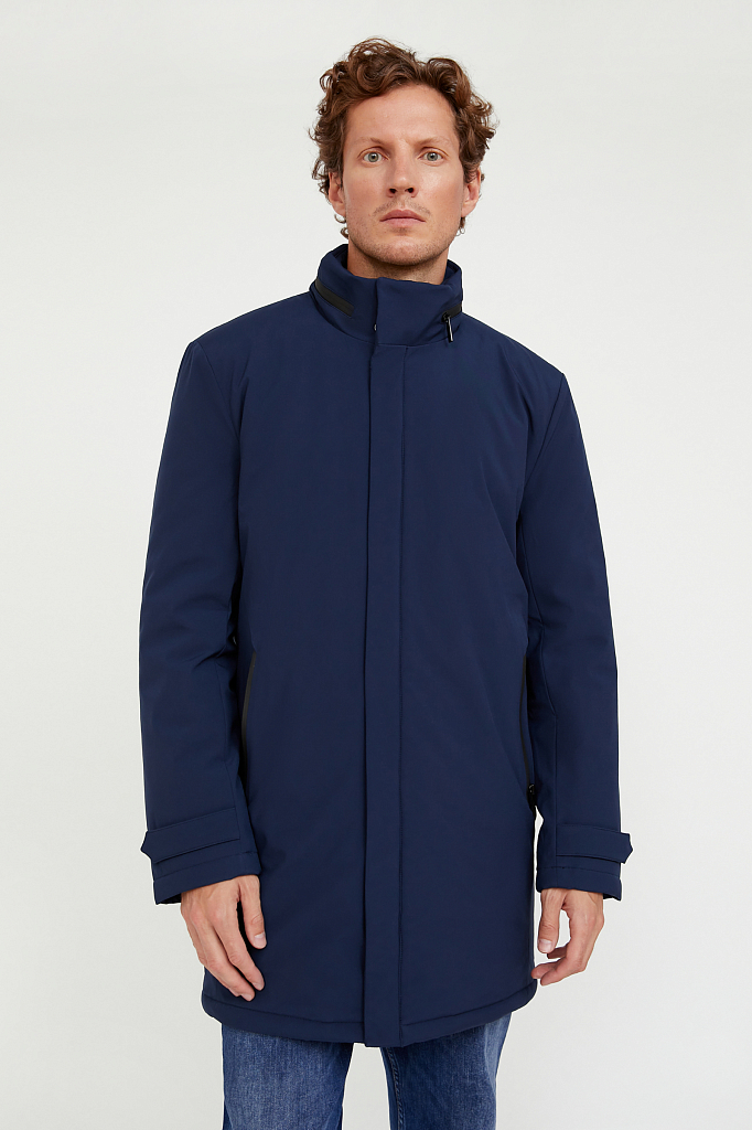 пальто мужское Finn-Flare темно-синего цвета