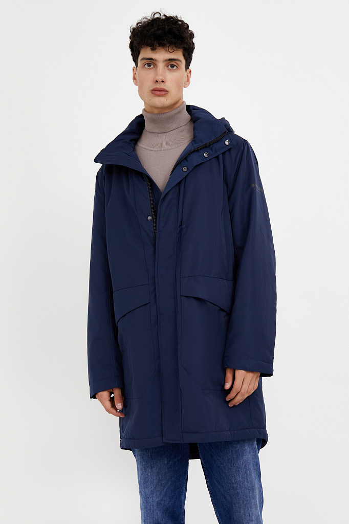 пальто мужское Finn-Flare темно-синий A20-23009 