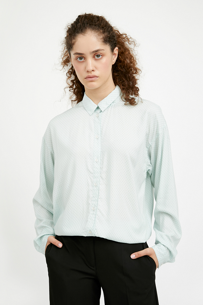 Фото 4 - блузка женская светло-зеленого цвета