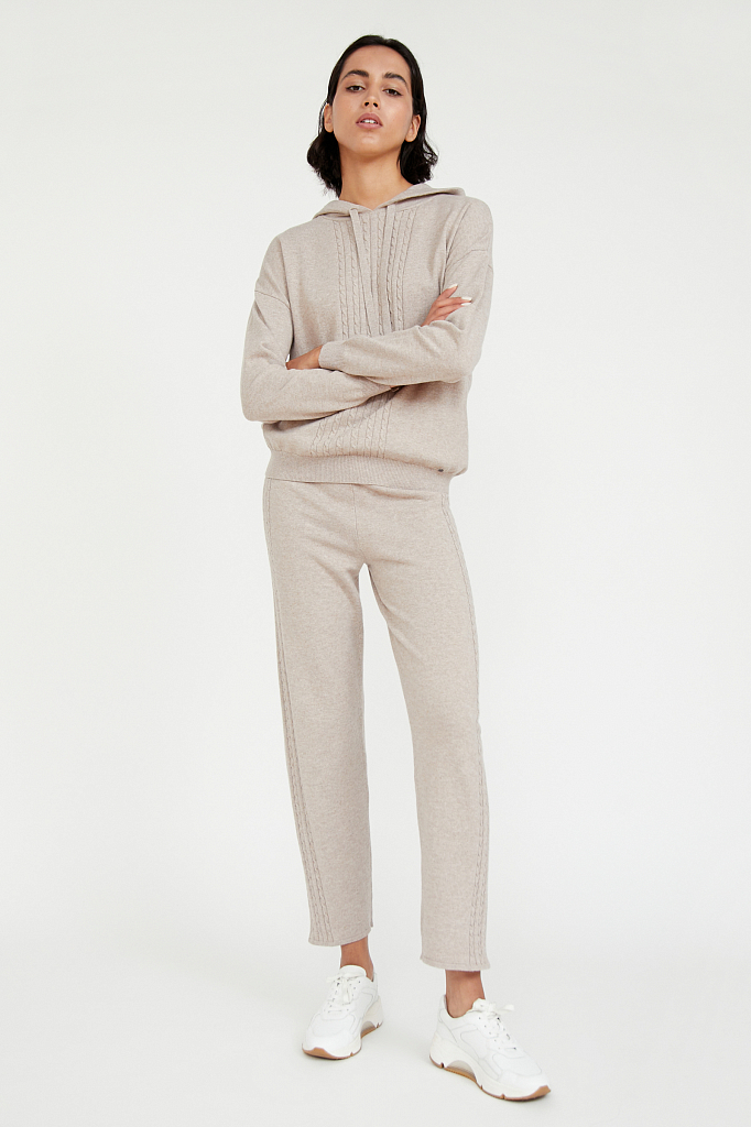 

Трикотажные женские брюки с отделкой сбоку Finn-Flare, Трикотажные женские брюки с отделкой сбоку