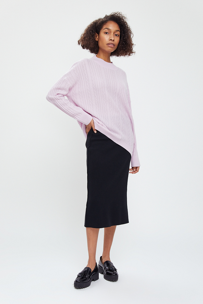 

Джемпер женский из шерсти и кашемира прямого кроя Finn-Flare, Джемпер женский из шерсти и кашемира прямого кроя