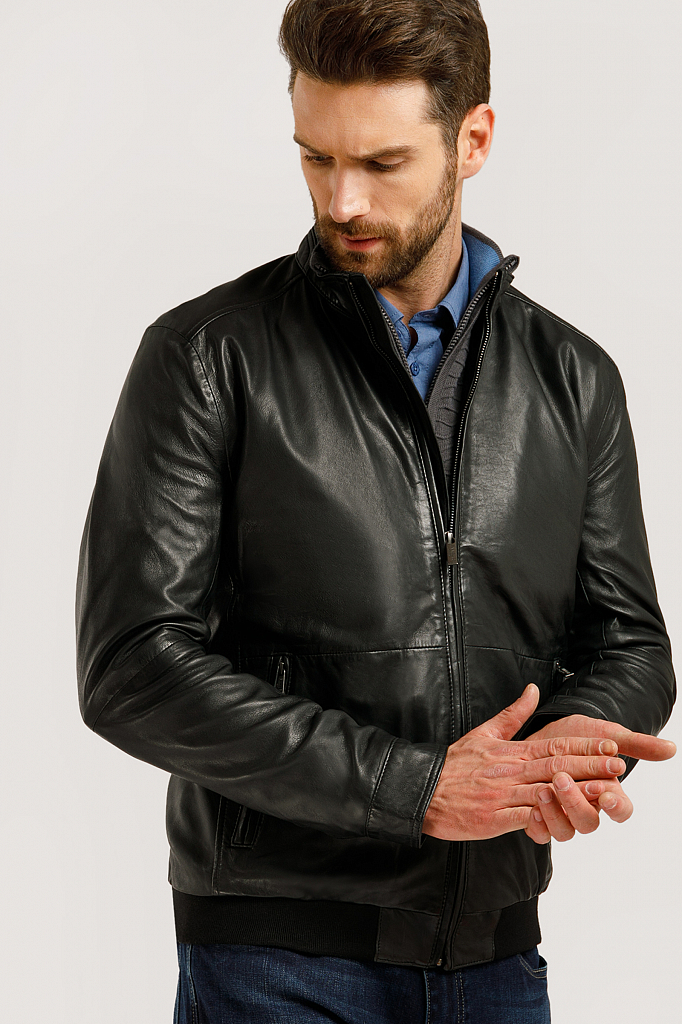 

Куртка кожаная мужская Finn-Flare, Куртка кожаная мужская