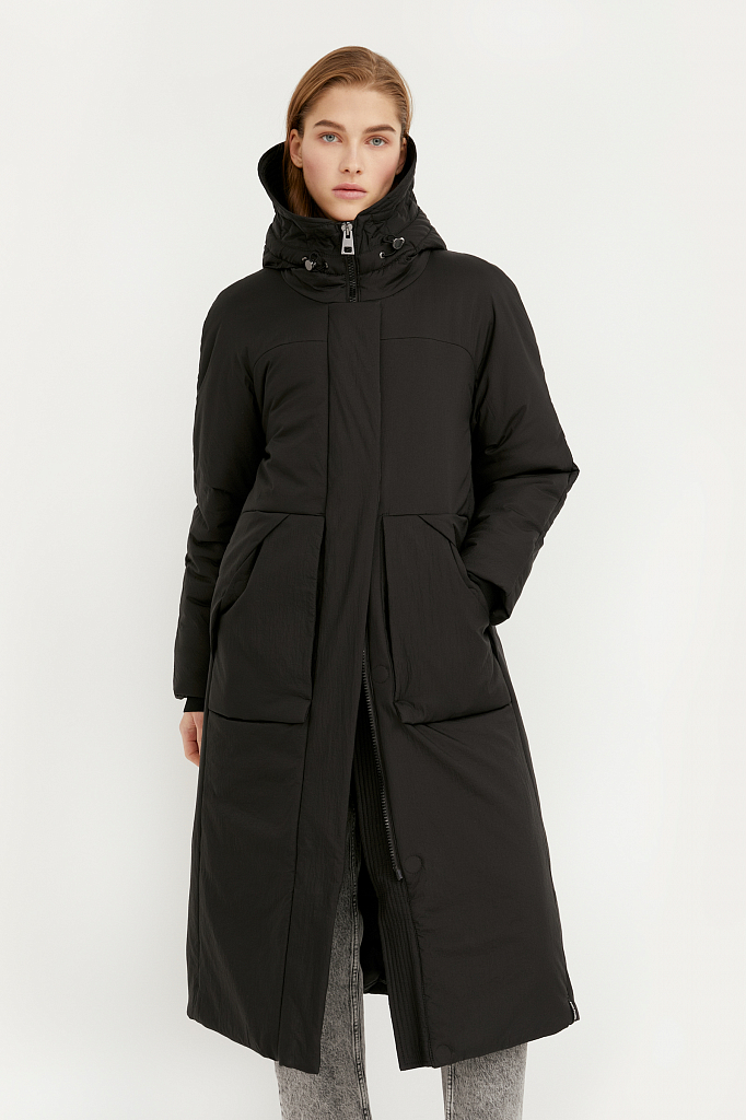 пальто женское Finn-Flare черного цвета
