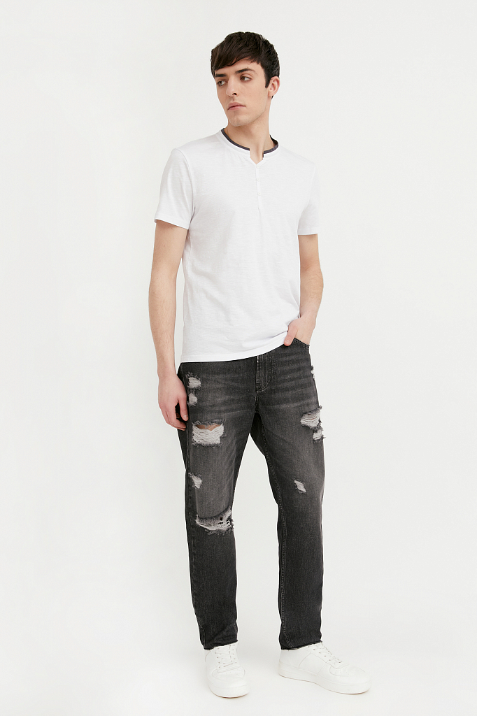 джинсы мужские Finn-Flare темно-серый B21-25011 