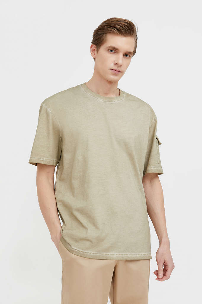 футболка мужская Finn-Flare бежевый B21-42027 