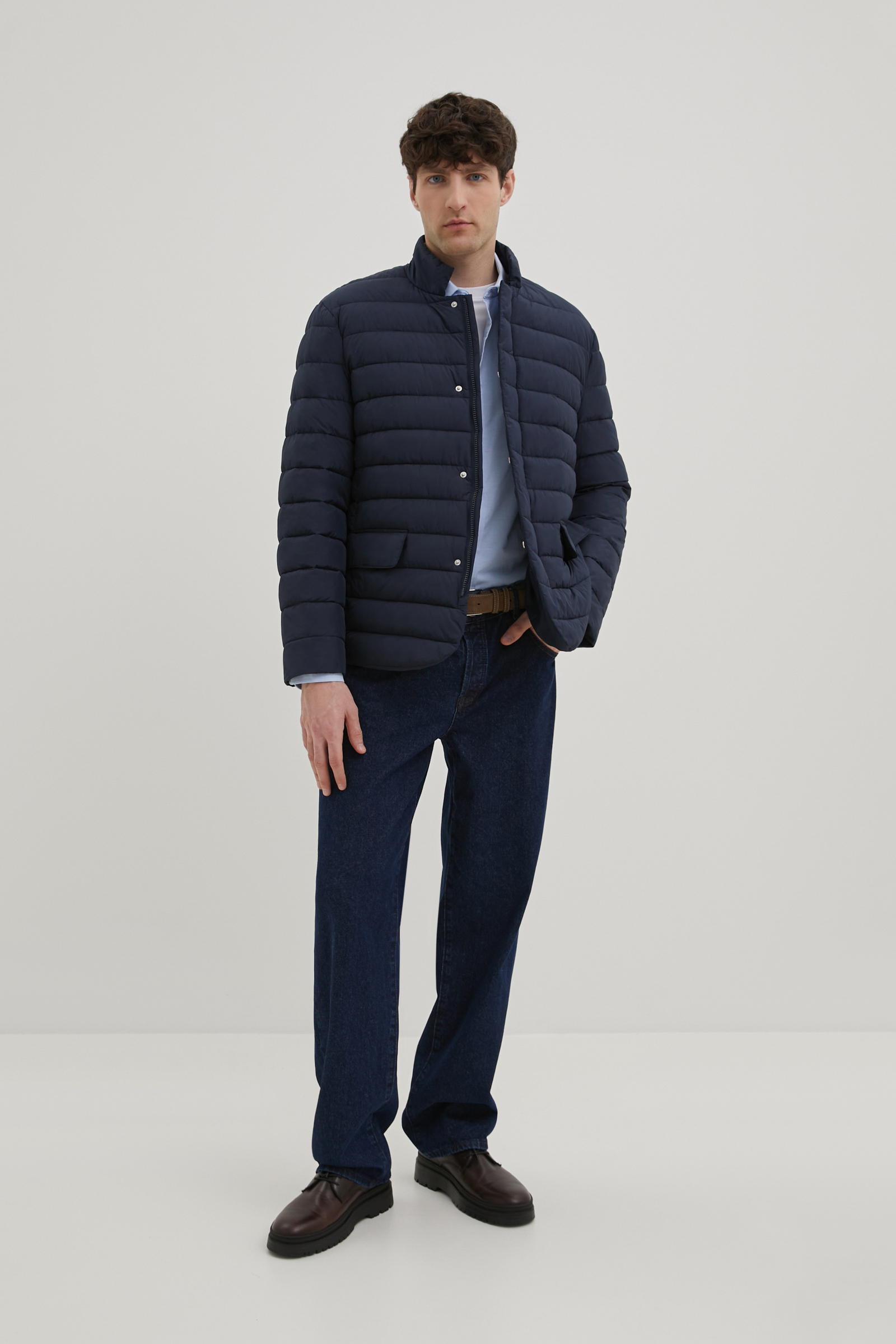 Утепленная куртка прямого силуэта