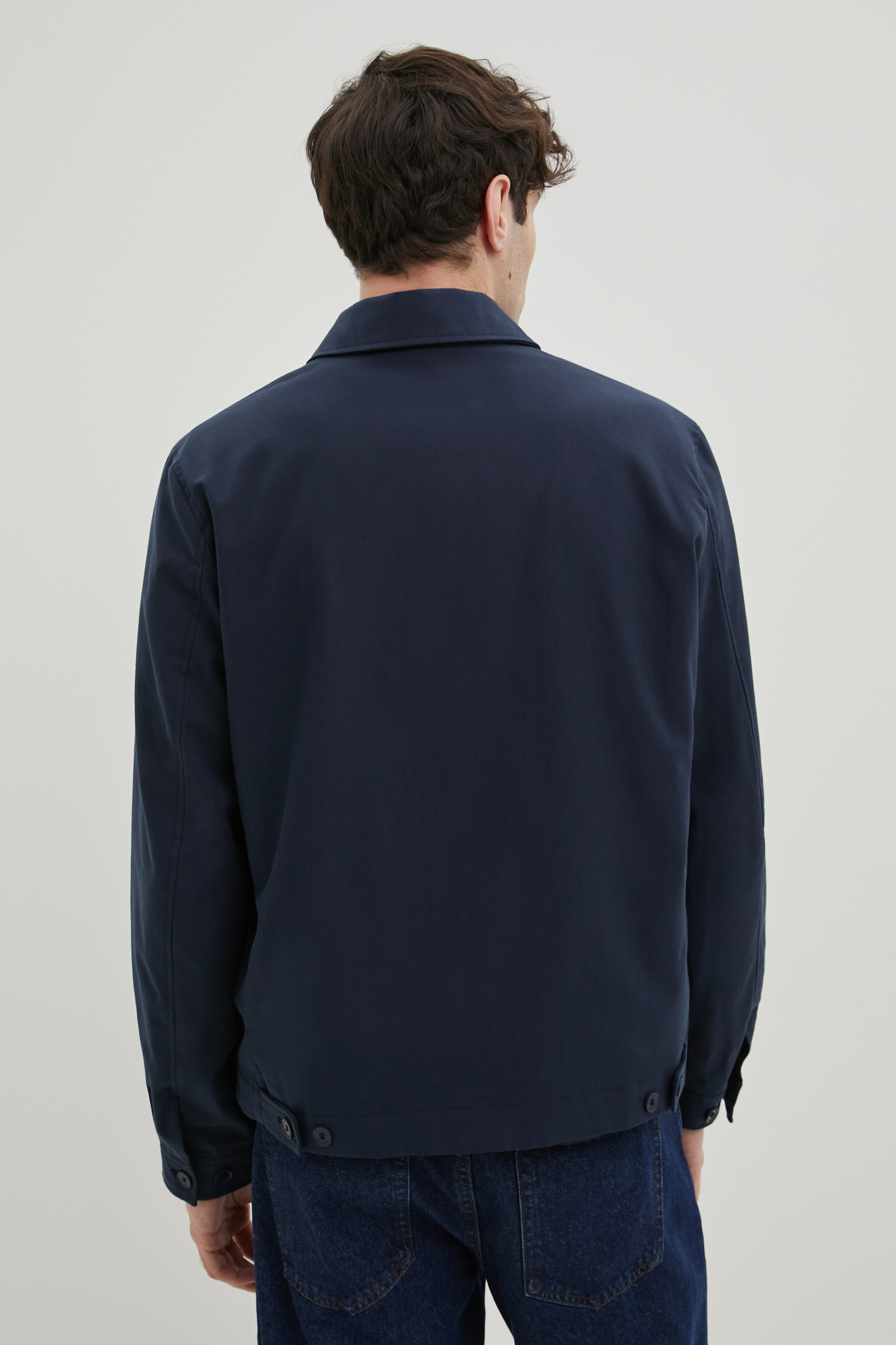 

Ветровка из хлопка с отложным воротником, 101 cosmic blue, Ветровка из хлопка с отложным воротником