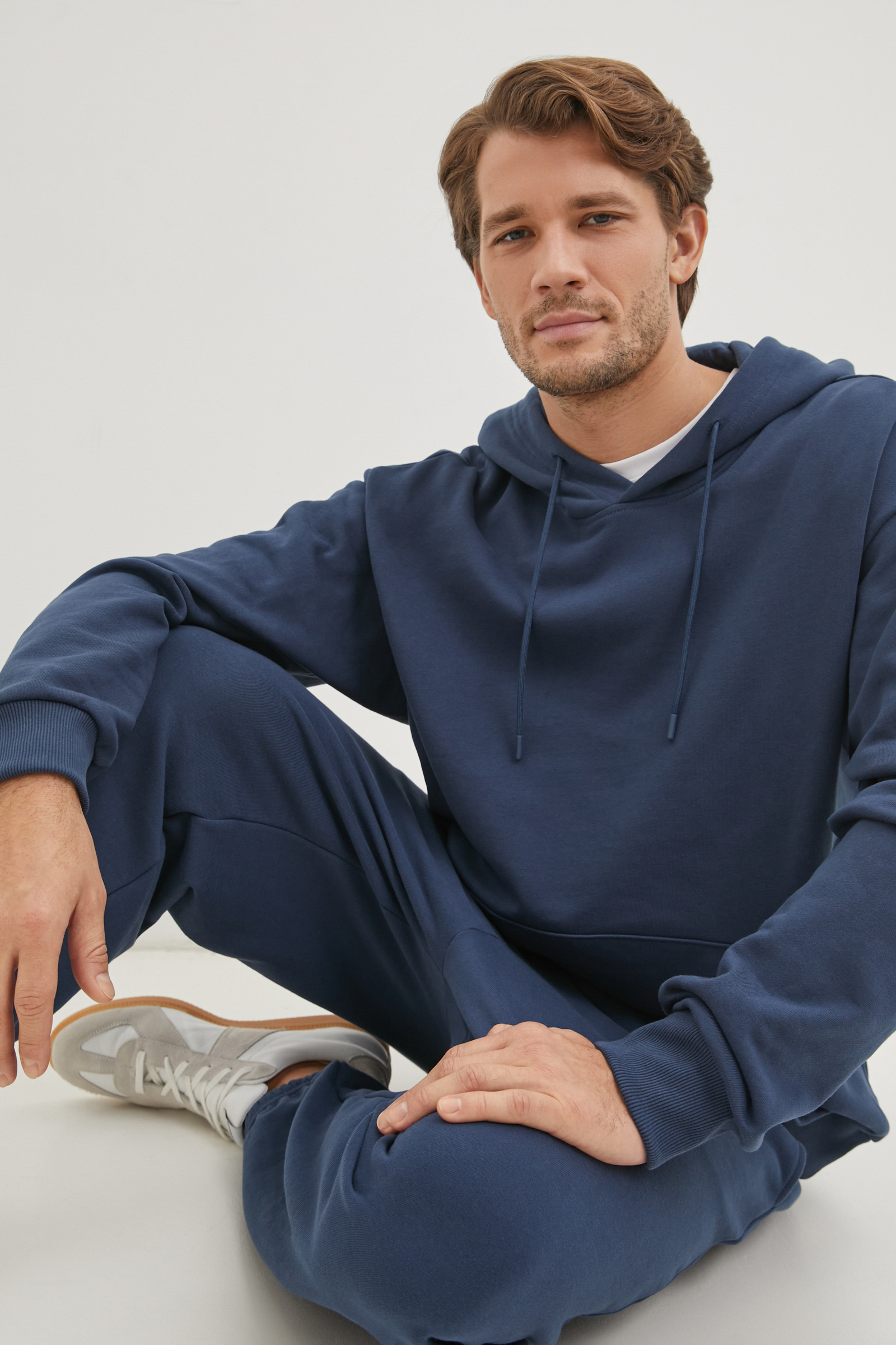 

Худи с капюшоном из хлопка, 101 cosmic blue, Худи с капюшоном из хлопка