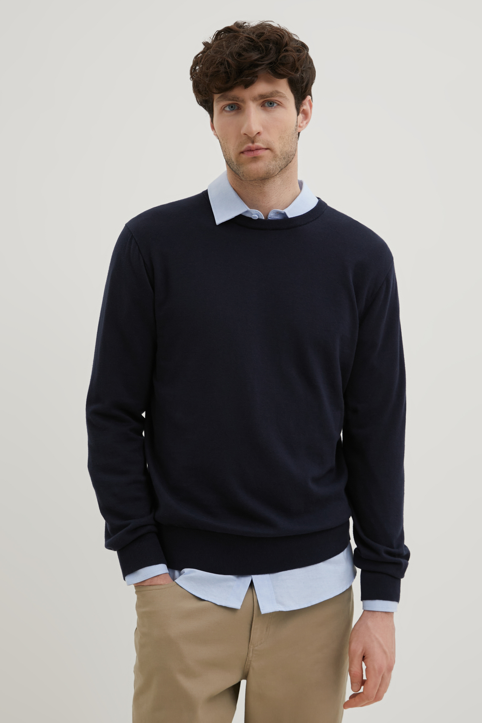 Джемпер Finn Flare свободного силуэта, синий, арт. BAS-20128