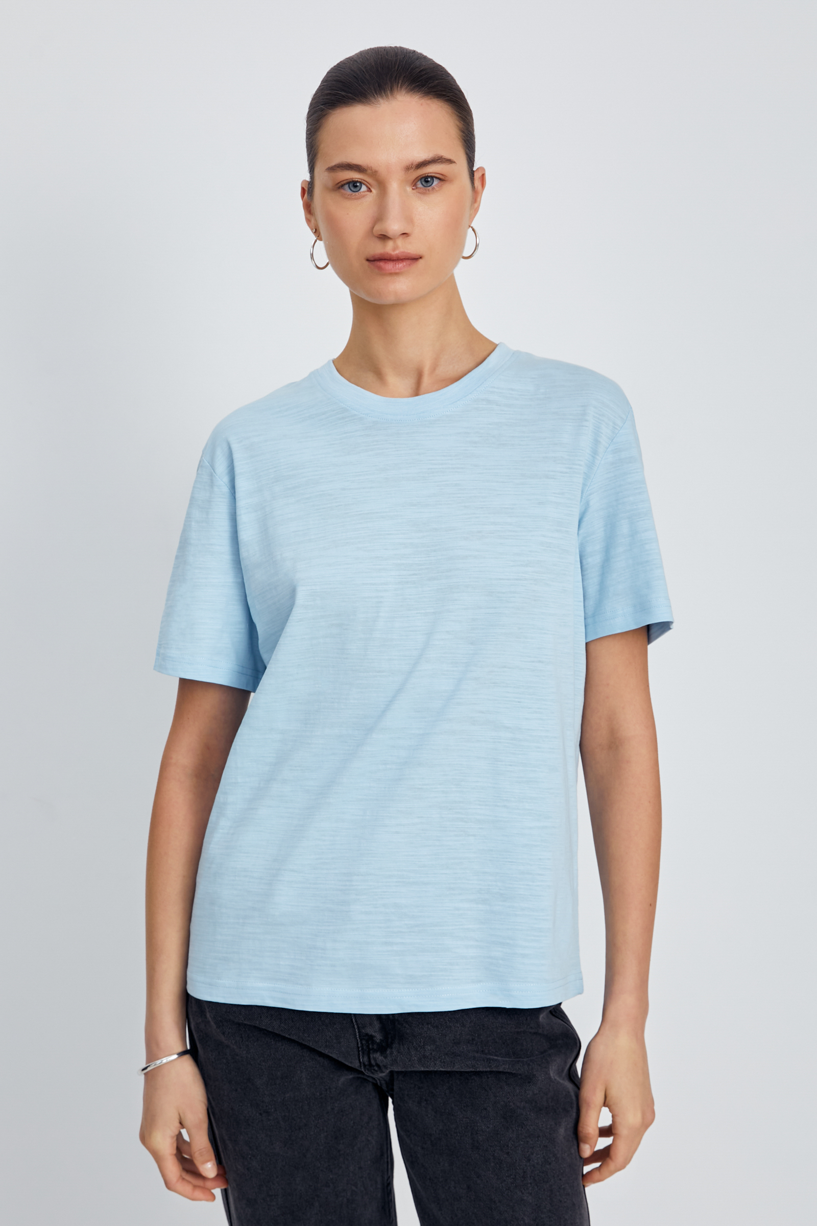 Футболка Finn Flare свободного силуэта, голубой, арт. BAS-100155