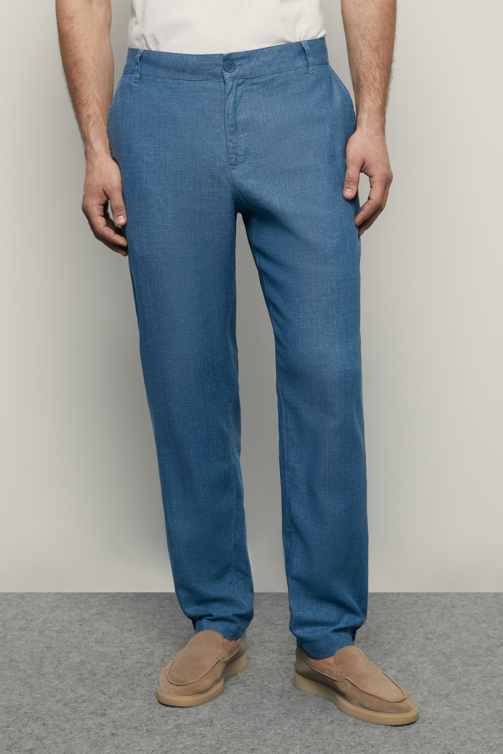 Брюки зауженного кроя с добавлением льна 5990₽