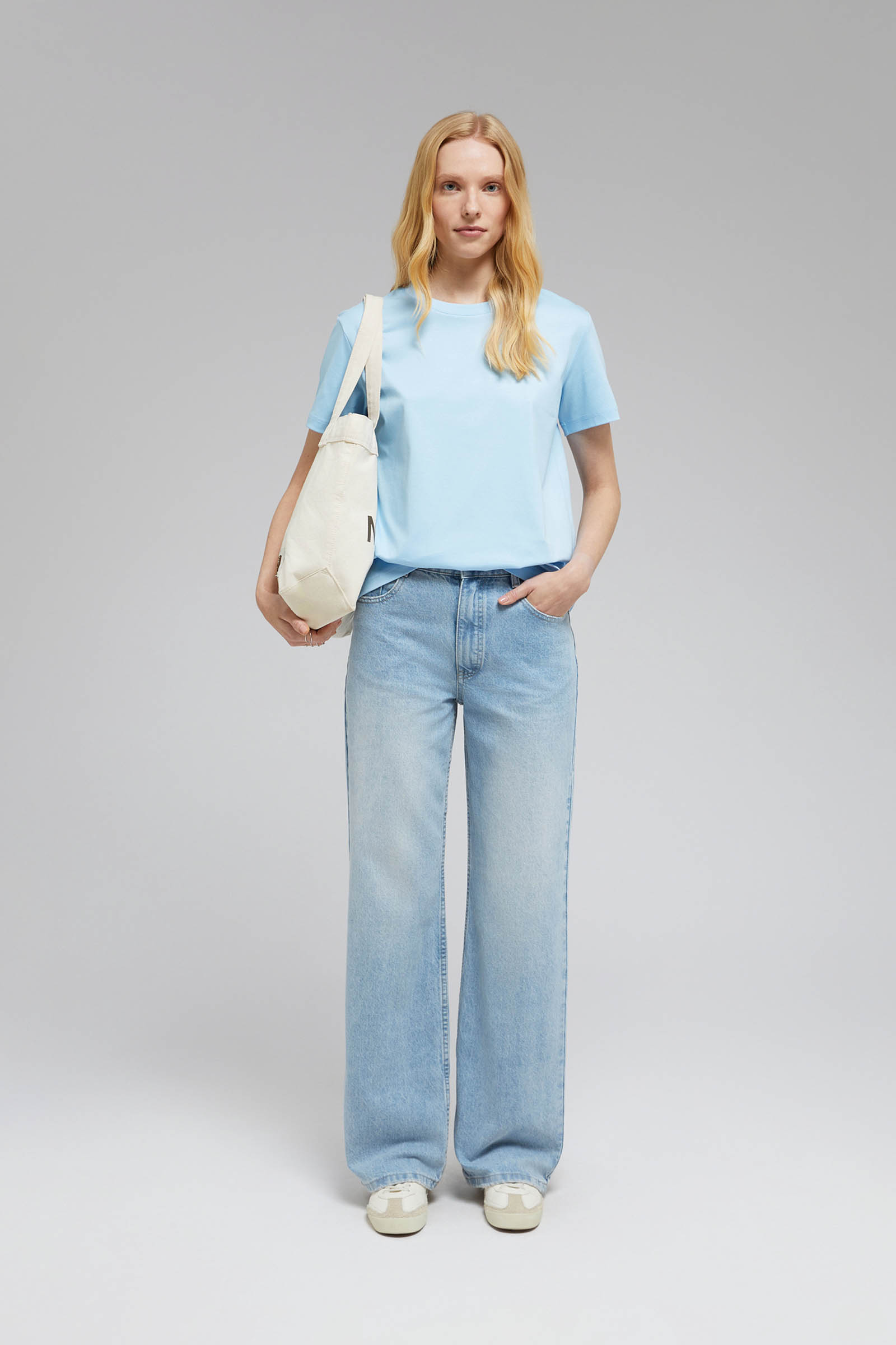 Футболка Finn Flare из мерсеризованного хлопка, голубой, арт. BAS-100161