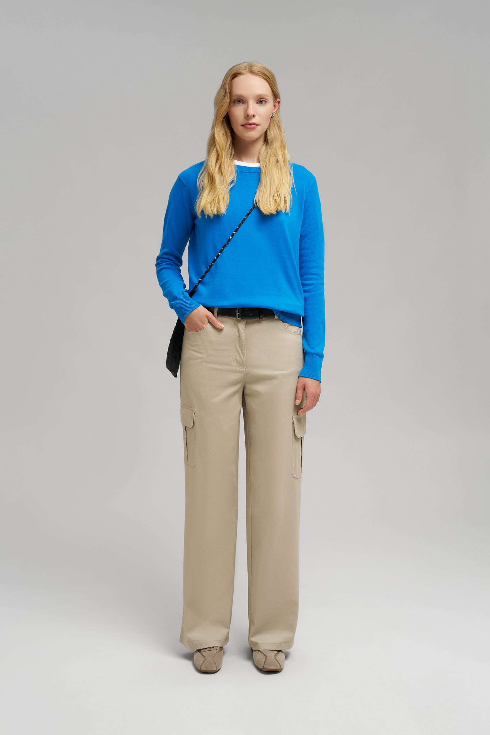 Джемпер Finn Flare из хлопка, синий, арт. BAS-10161