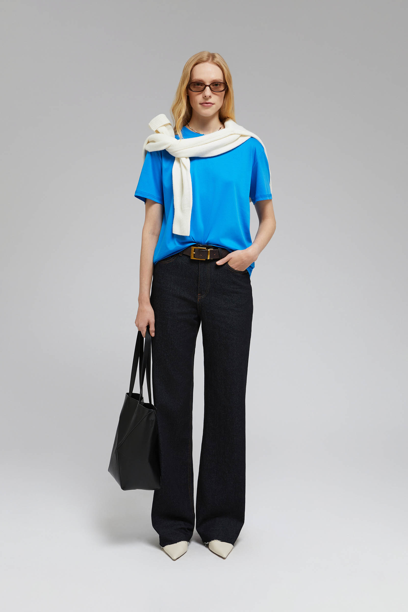 Футболка FINN FLARE из мерсеризованного хлопка, 150 cerulean, арт. BAS-100161