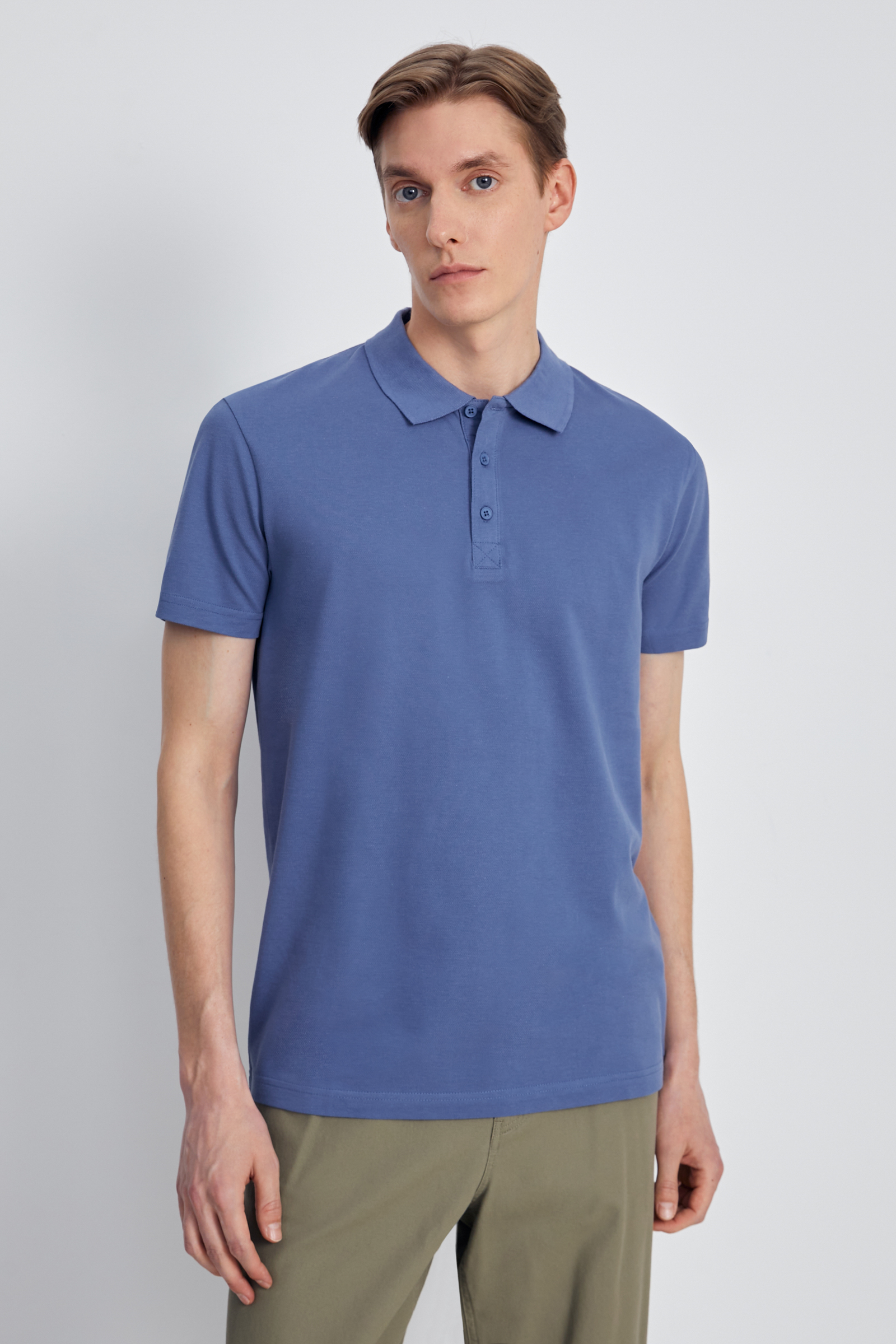 

Поло из хлопка, 186 coronet blue, Поло из хлопка