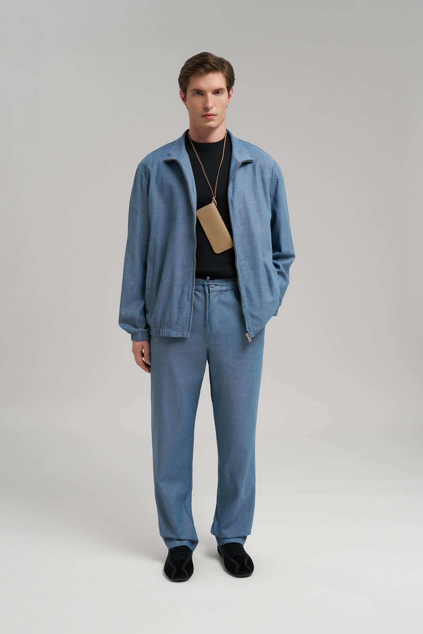 Брюки прямые Finn Flare, голубой, арт. BAS-200170