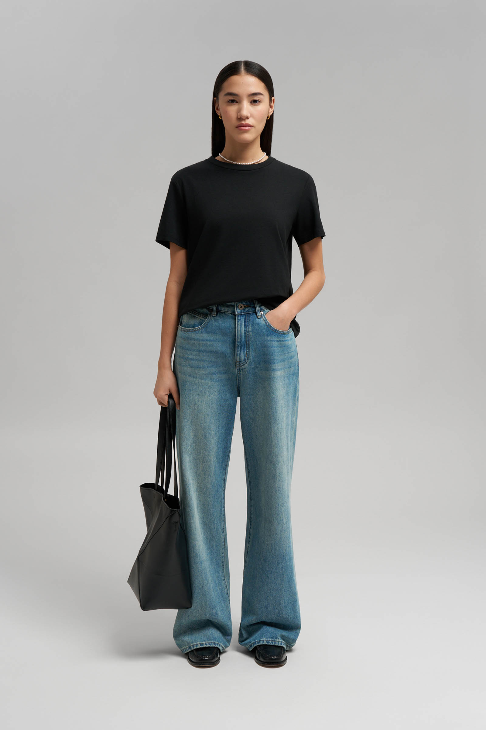 Футболка прямого кроя Finn Flare, 200 black, арт. BAS-100197