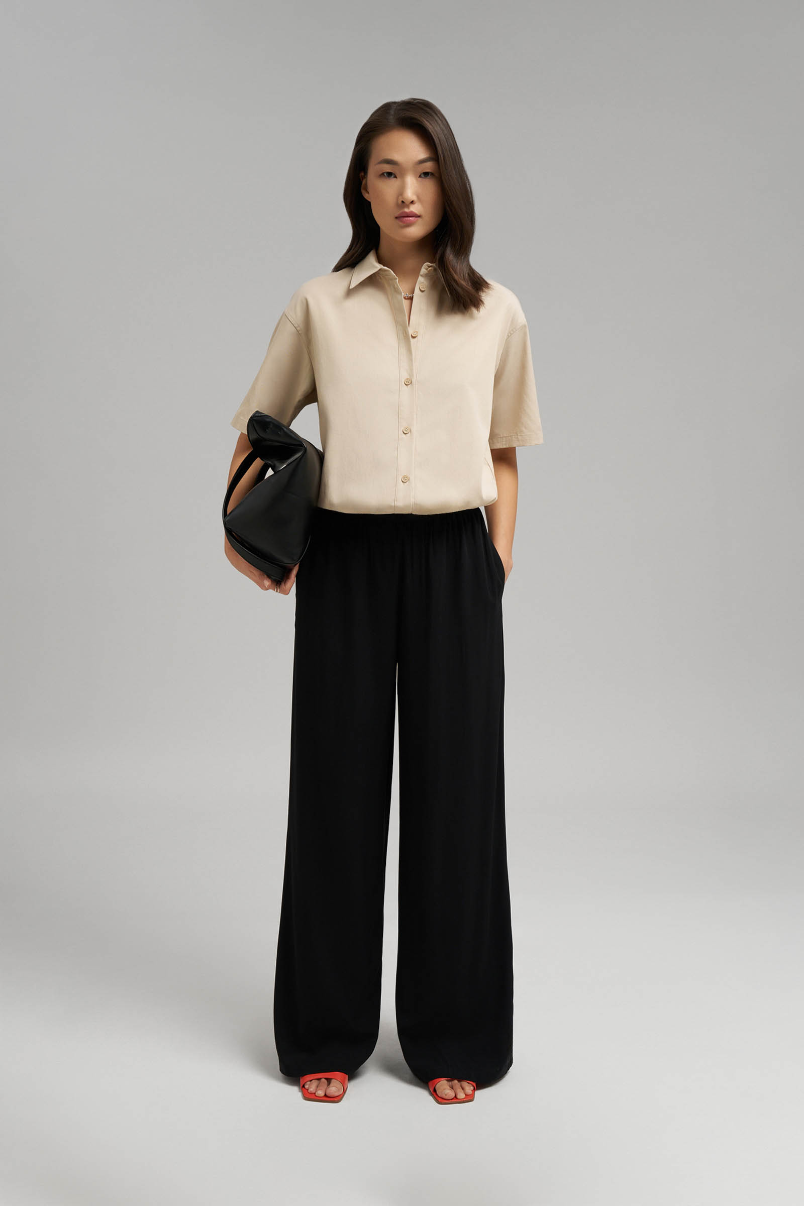 Брюки-палаццо Finn Flare, черный, арт. BAS-100209