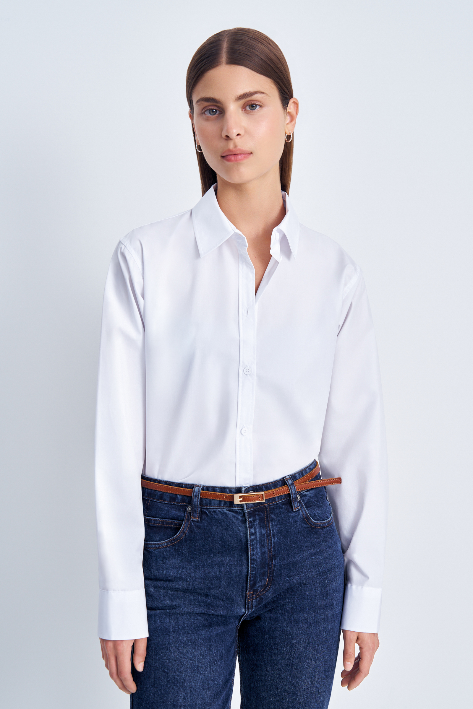 

Рубашка из хлопка, 201 white, Рубашка из хлопка