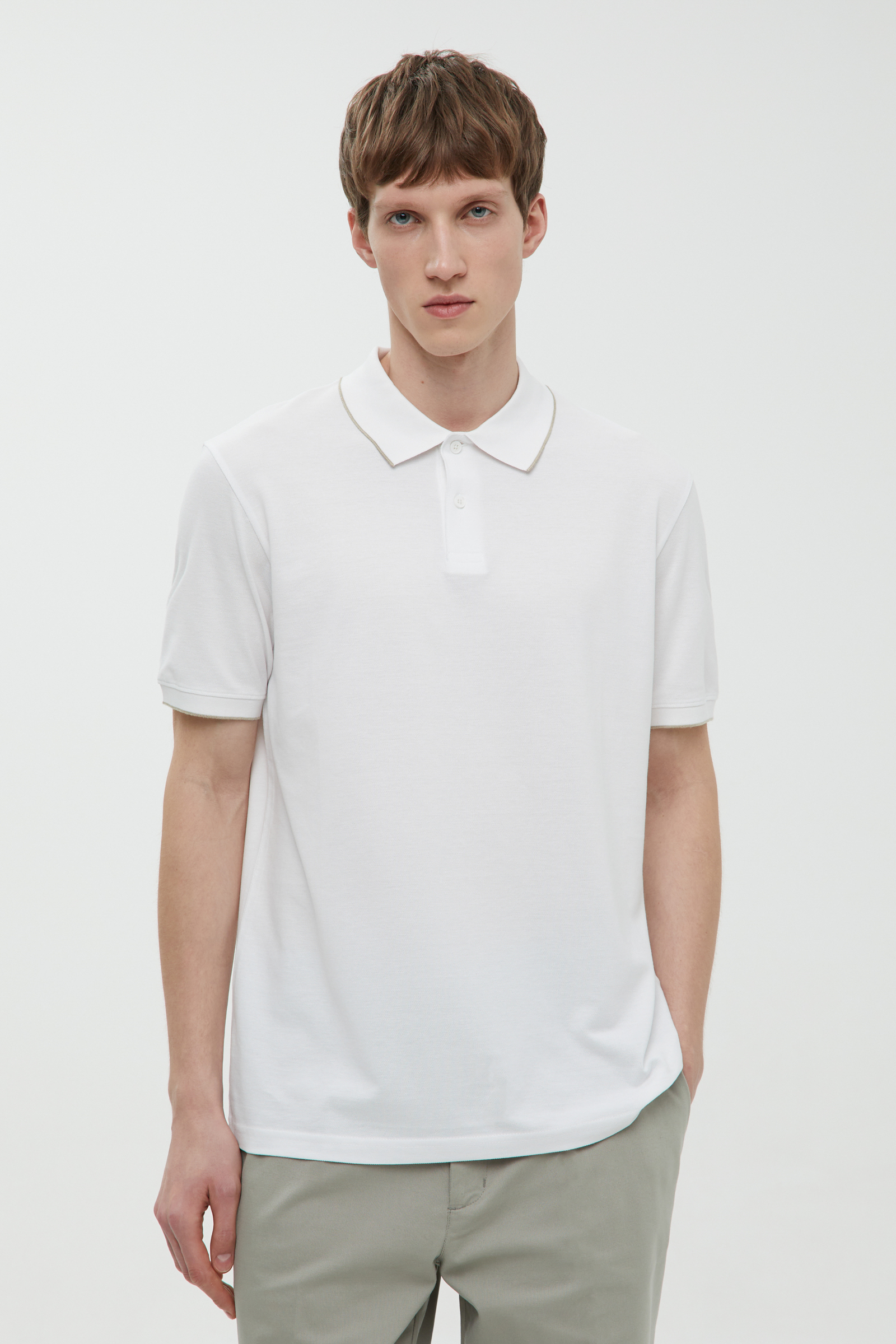 Поло Finn Flare свободного кроя, 201 white, арт. BAS-200103