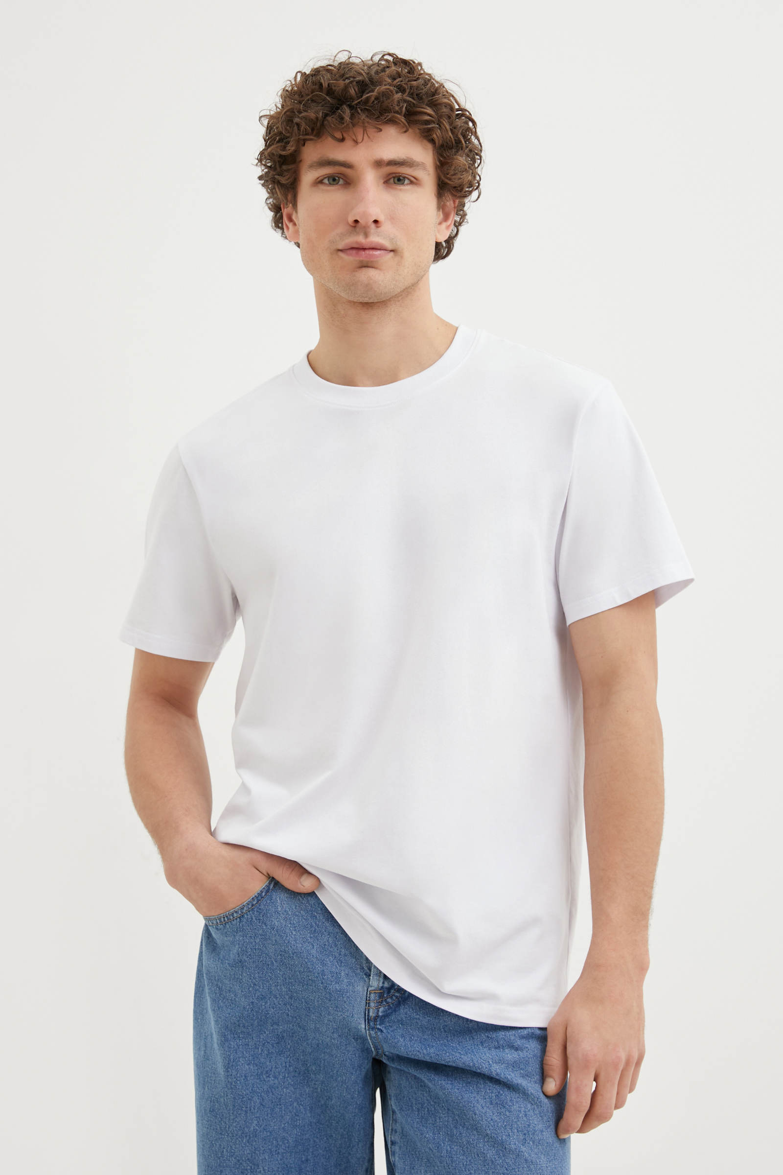 Футболка из хлопка прямого силуэта