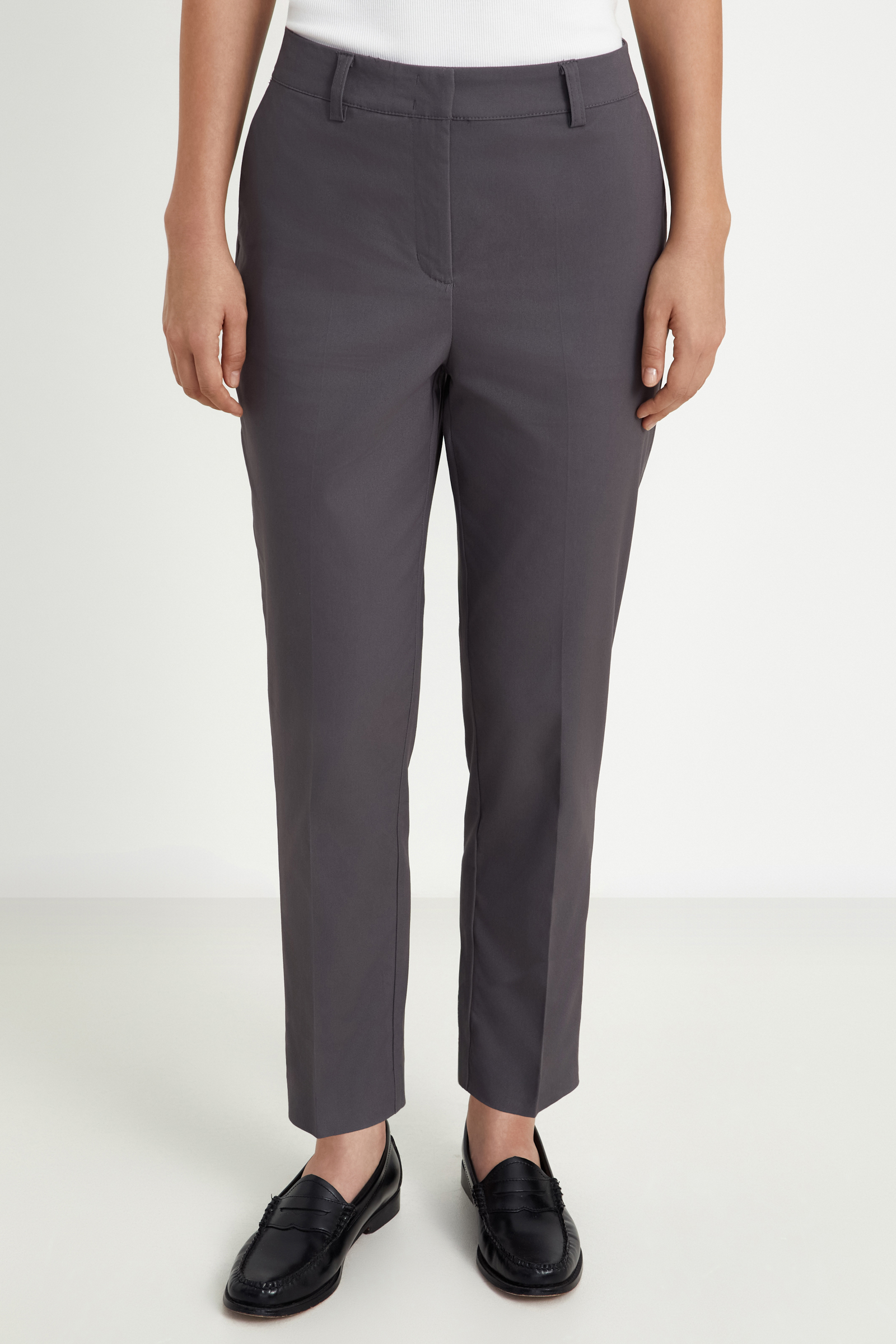 

Брюки со стрелками из хлопка, 202 graphite, Брюки со стрелками из хлопка