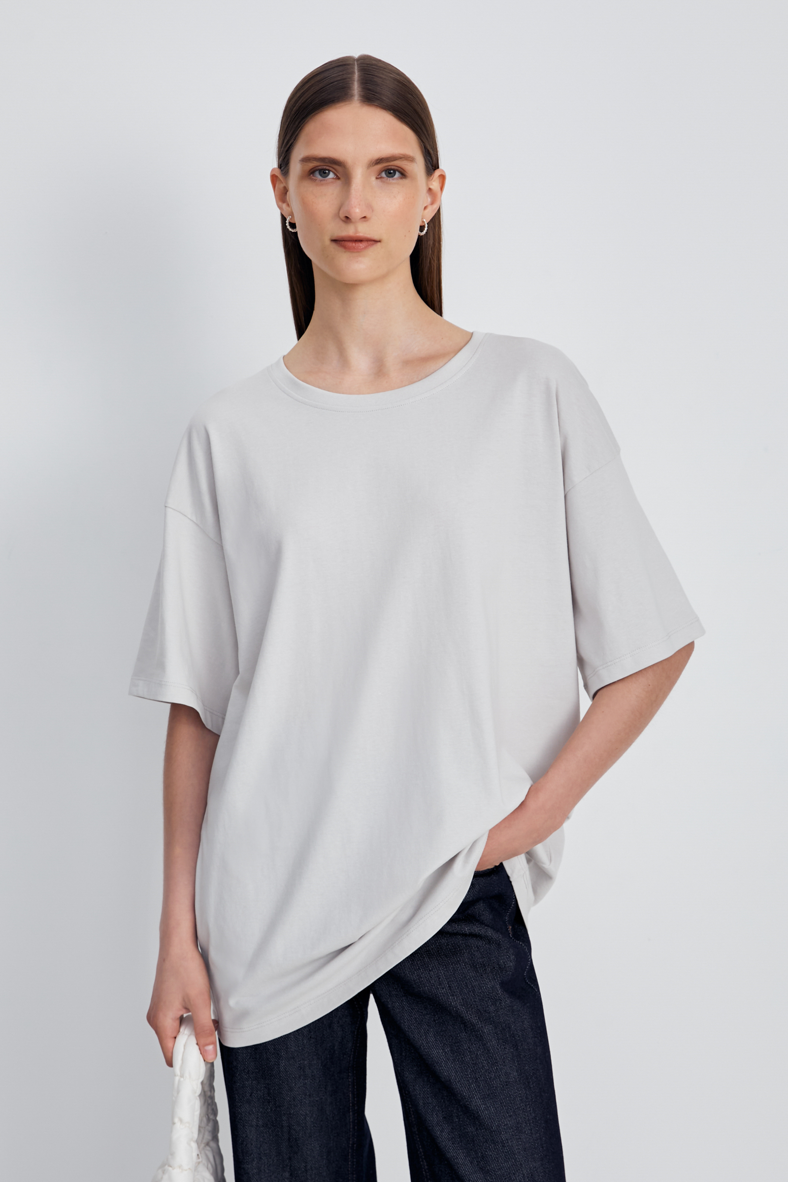 Футболка Finn Flare oversize, серый, арт. BAS-100107