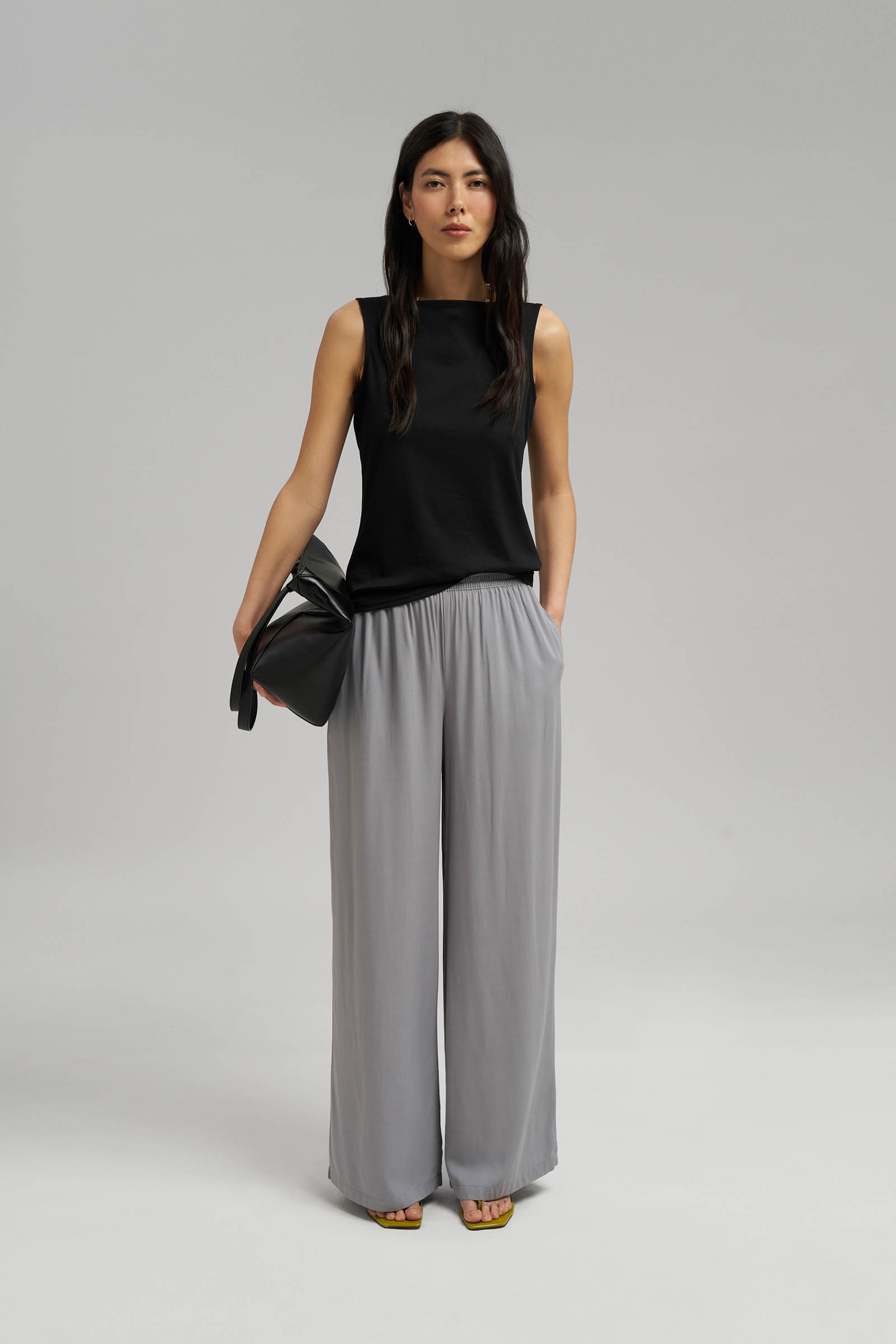 Брюки-палаццо Finn Flare, серый, арт. BAS-100209