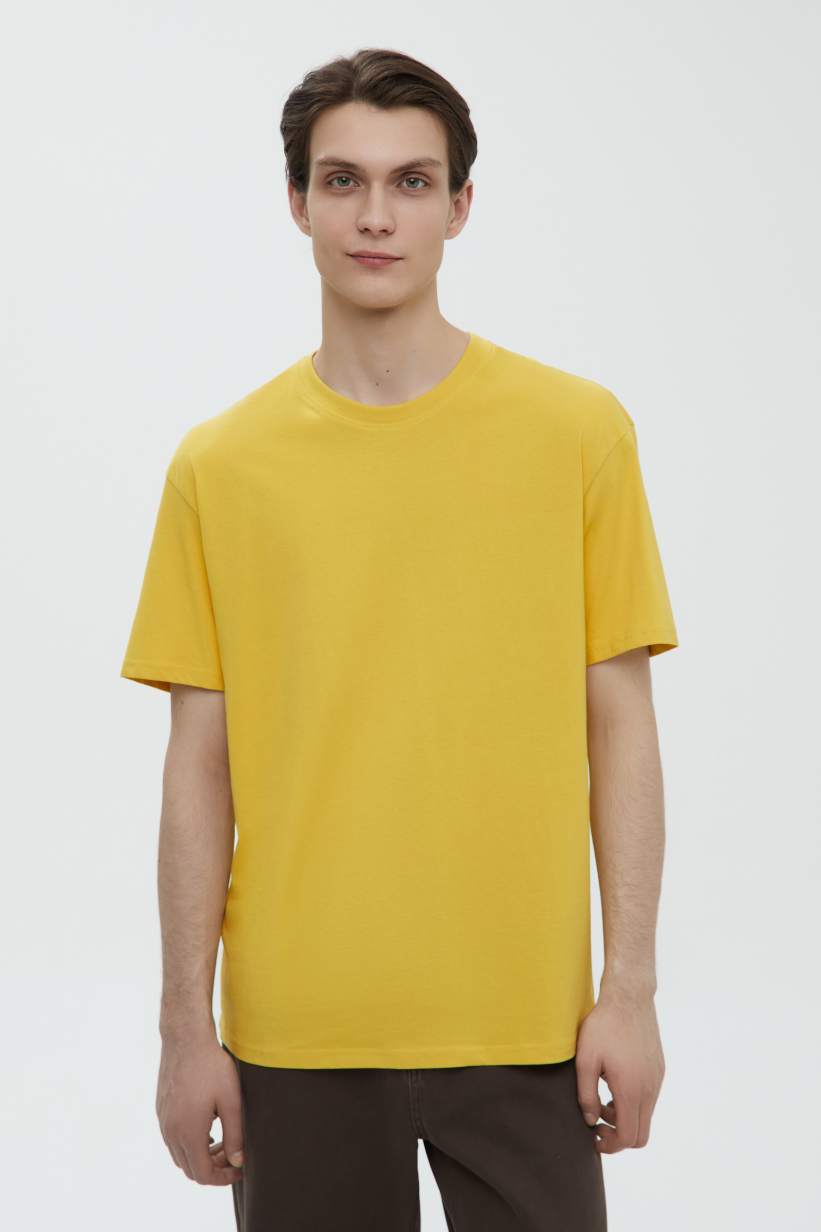 

Базовая футболка из хлопка прямого силуэта, 464 keitt, Базовая футболка из хлопка прямого силуэта