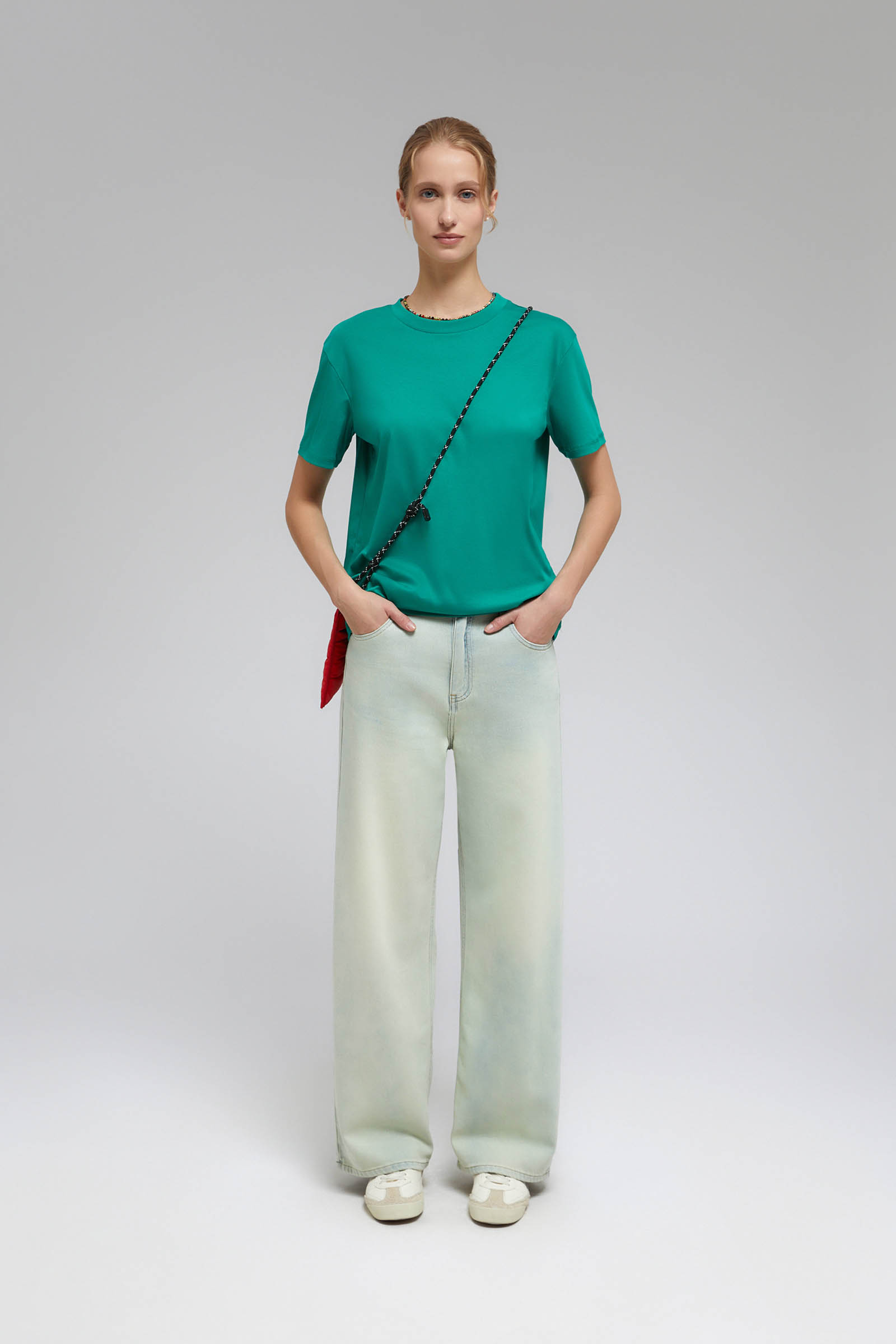 Футболка FINN FLARE из мерсеризованного хлопка, 500 green, арт. BAS-100161