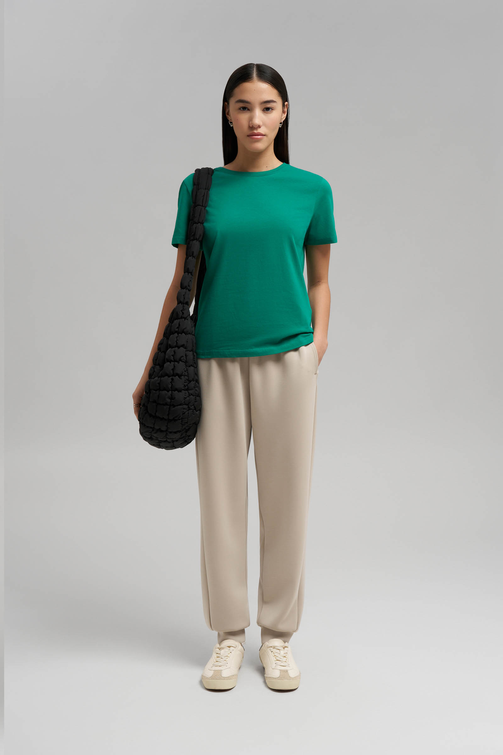 Футболка приталенная FINN FLARE из джерси, 500 green, арт. BAS-100195