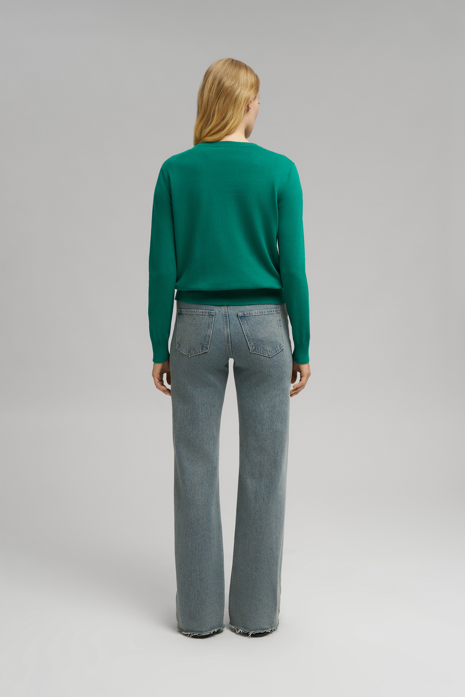 Джемпер Finn Flare из хлопка, зеленый, арт. BAS-10161