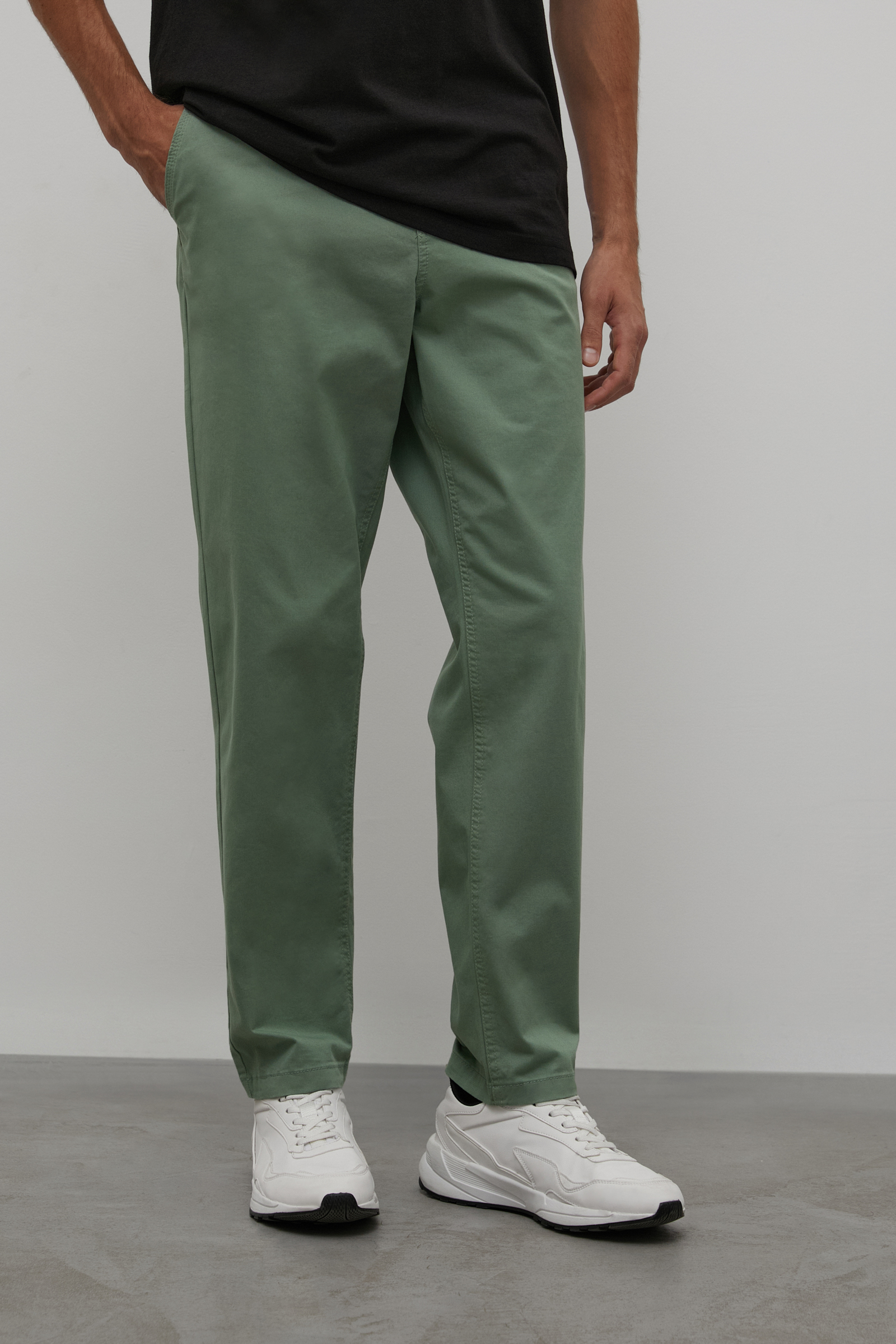 Хлопковые брюки tapered fit