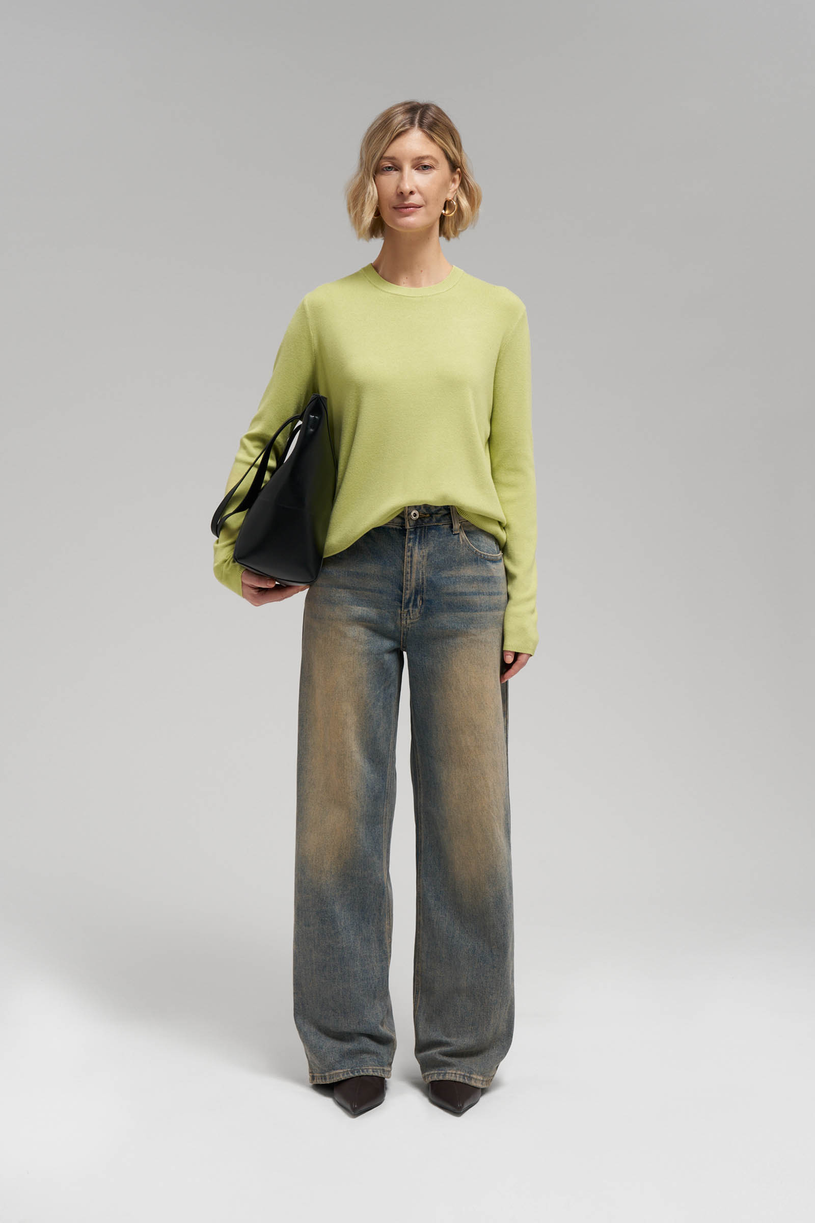 Джемпер FINN FLARE базовый прямого кроя, 512 salad, арт. BAS-10159