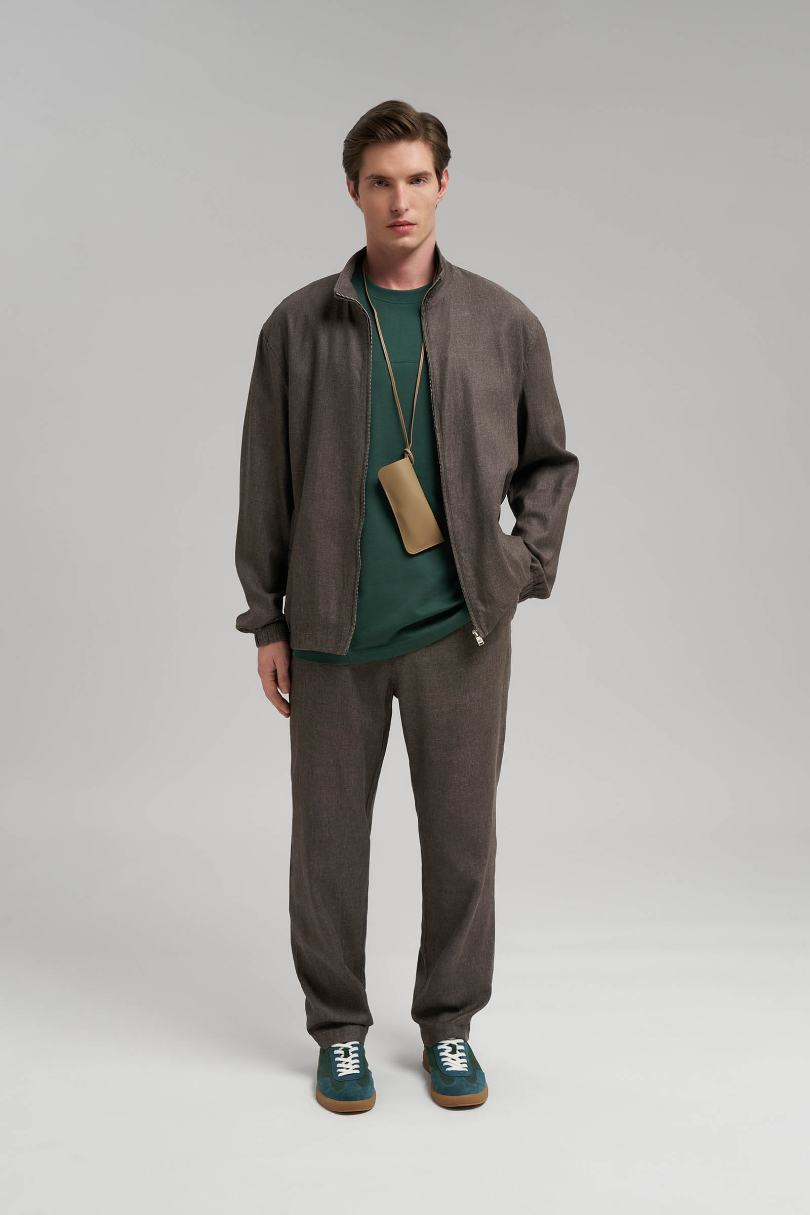 Брюки Finn Flare прямого кроя, коричневый, арт. BAS-200170