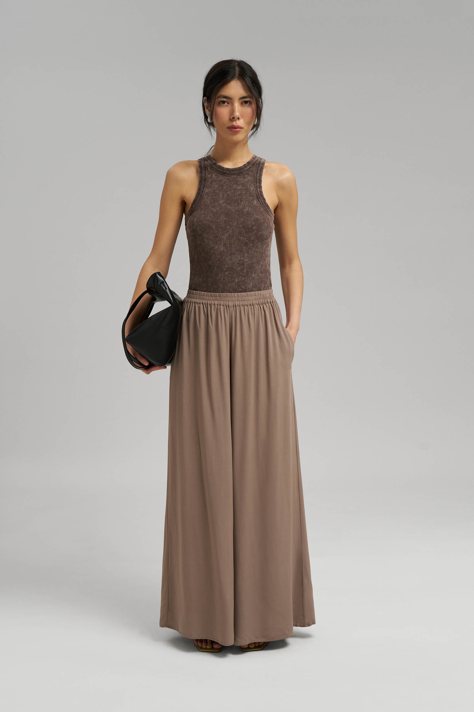 Брюки-палаццо Finn Flare, коричневый, арт. BAS-100201