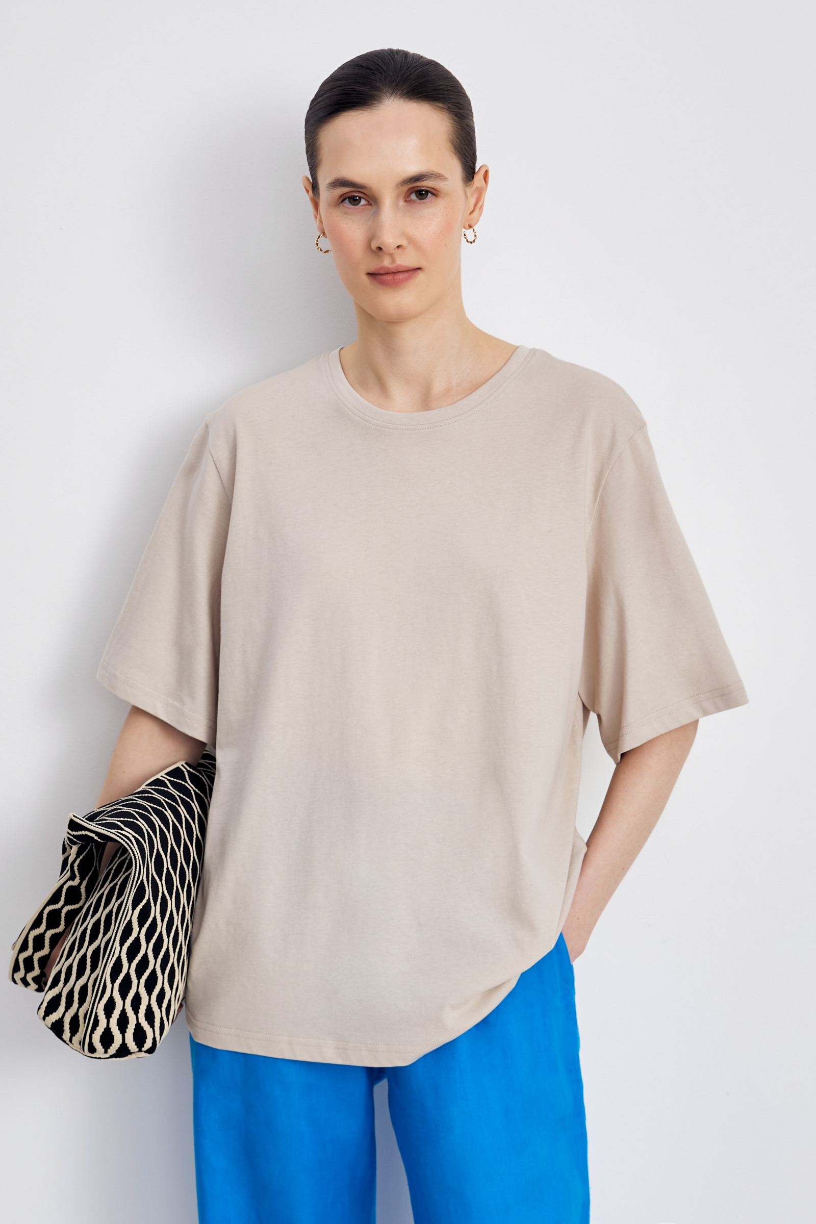 

Футболка из хлопка с коротким рукавом, 702 pale, Футболка из хлопка с коротким рукавом