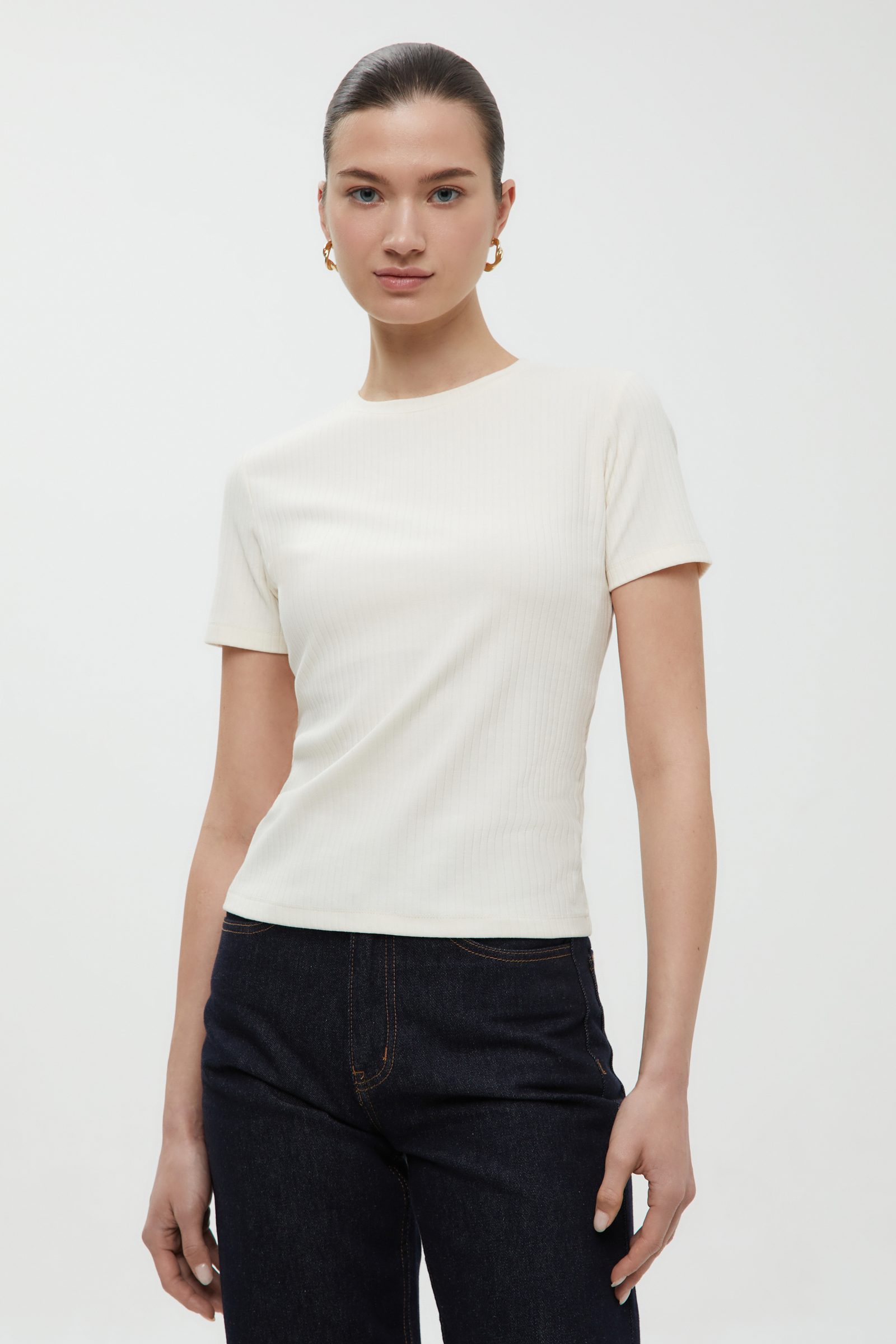 Женская футболка Finn Flare, белый, арт. BAS-100180