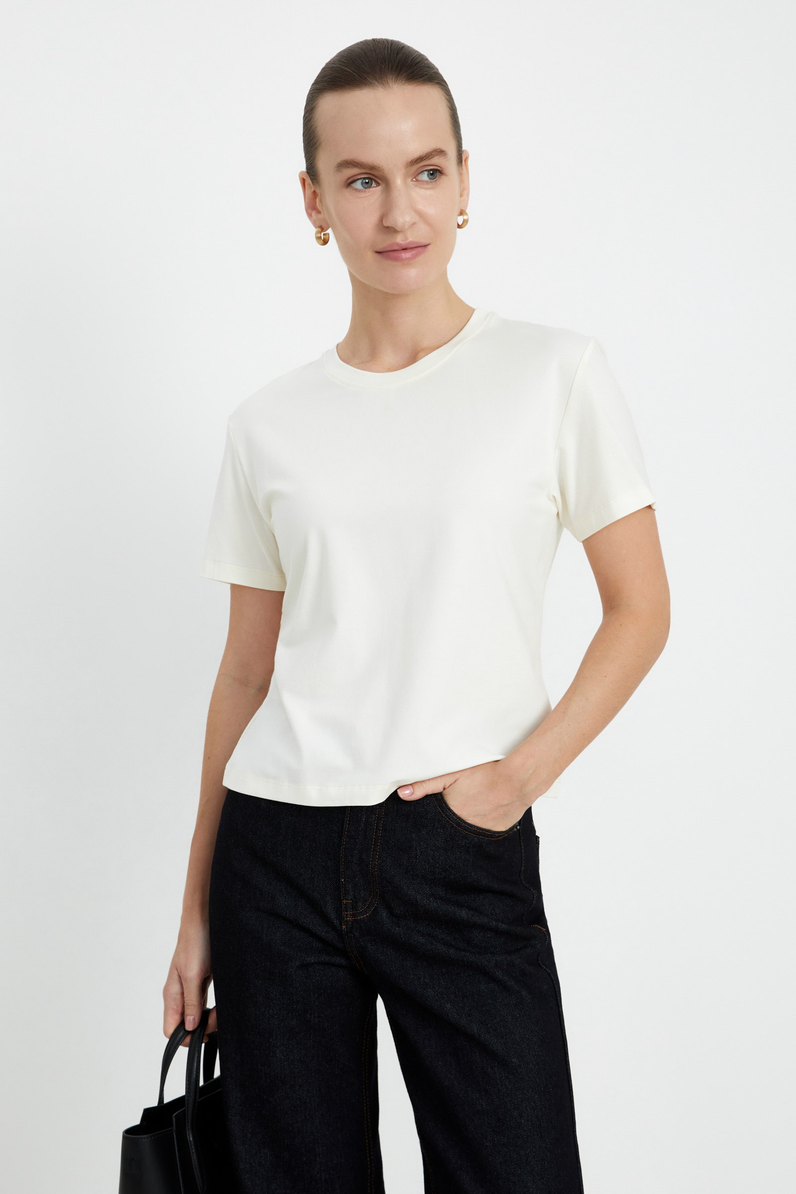 Футболка Finn Flare приталенного силуэта, 711 milk, арт. BAS-100186