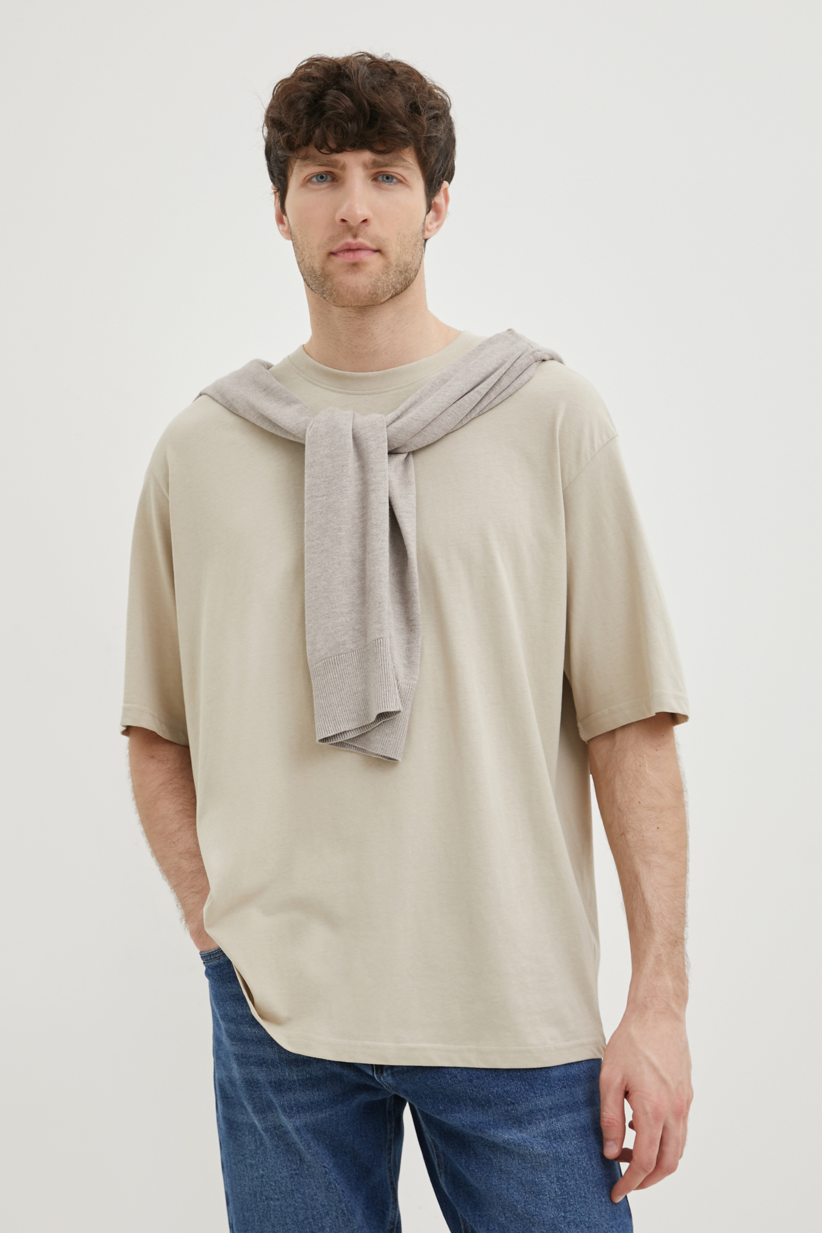 

Футболка из хлопка свободного кроя, 713 grain, Футболка из хлопка свободного кроя