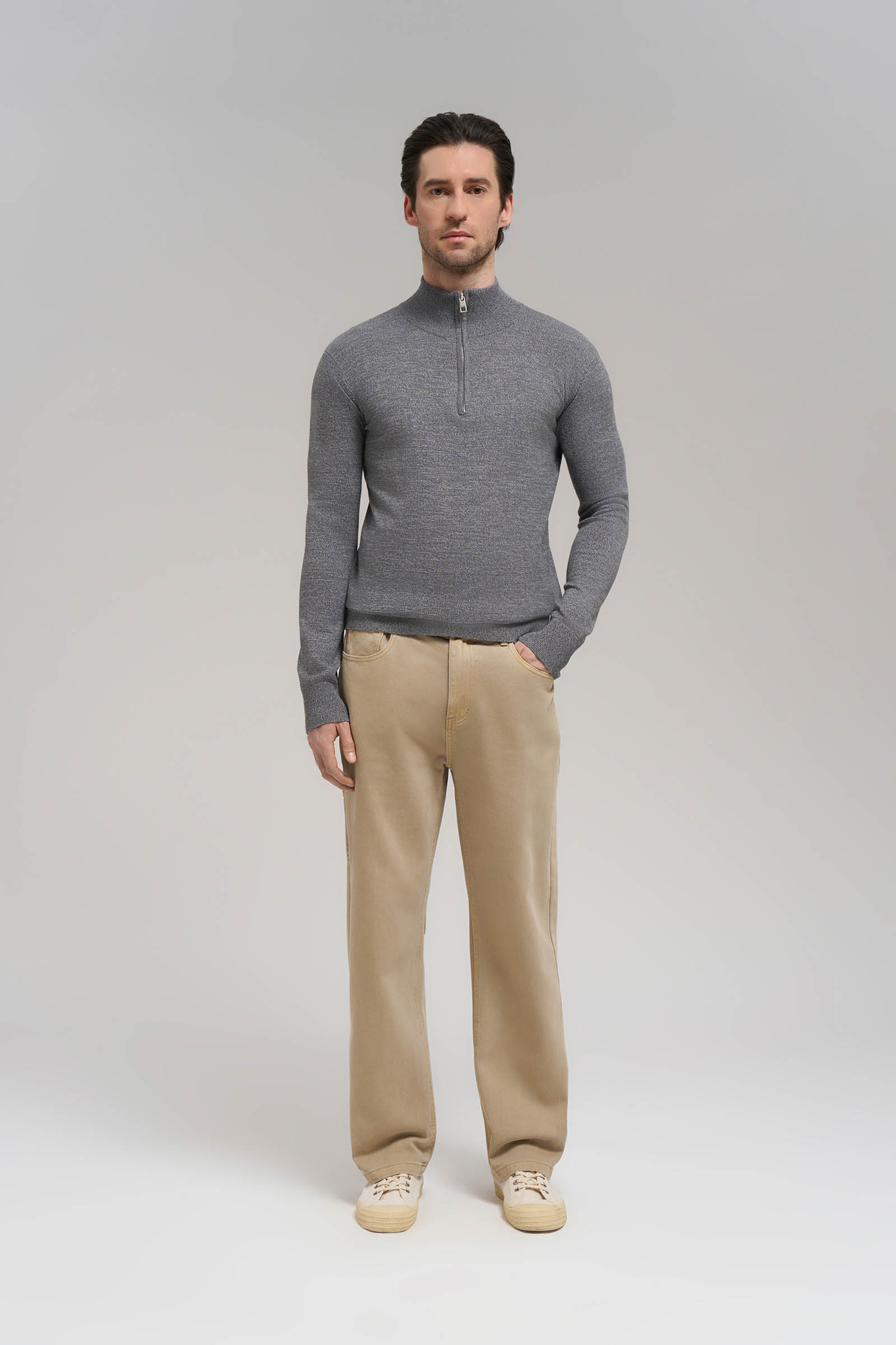 Джемпер FINN FLARE из хлопка, 713 mc grain, арт. BAS-20134