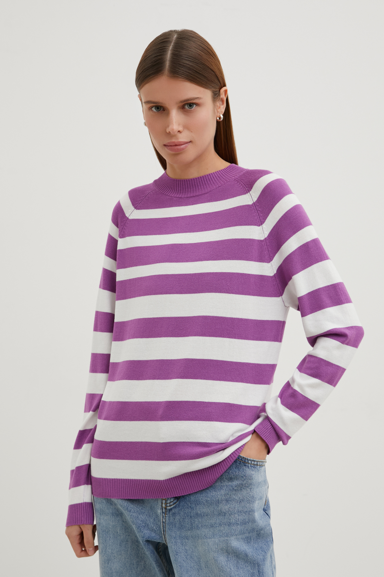 Джемпер FINN FLARE в полоску, разноцветный, арт. BAS-10148