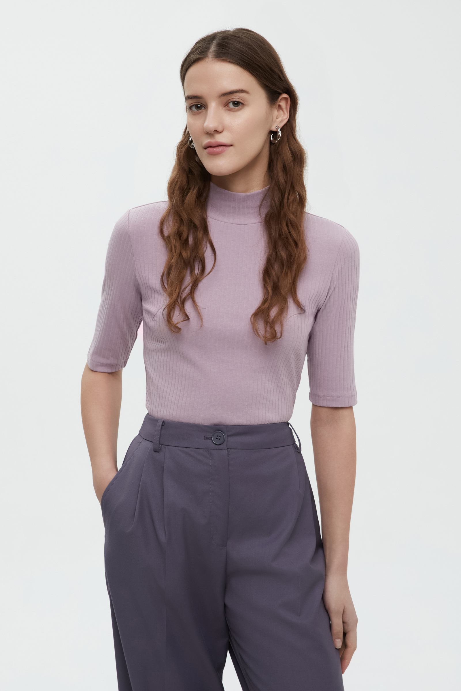 Джемпер Finn Flare с коротким рукавом, фиолетовый, арт. BAS-100179