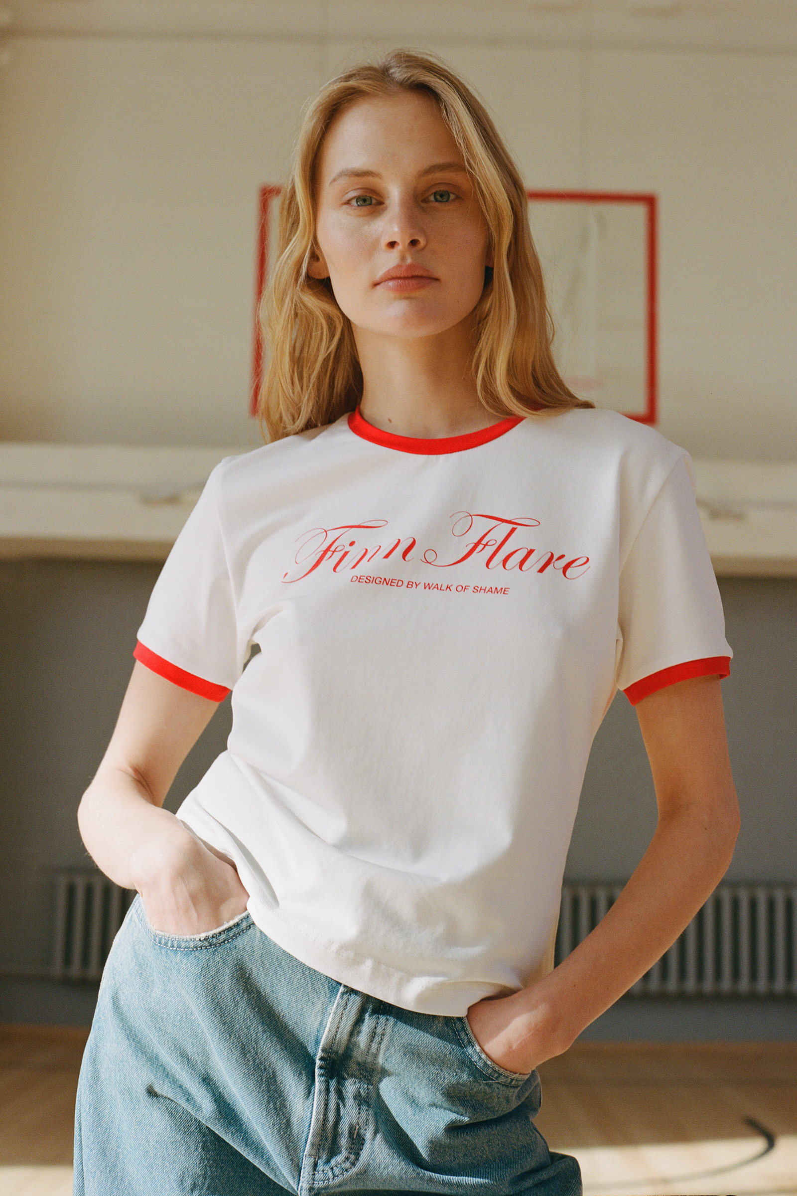 

Футболка прямого силуэта из коллаборации с walk of shame, 201 white, Футболка прямого силуэта из коллаборации с walk of shame