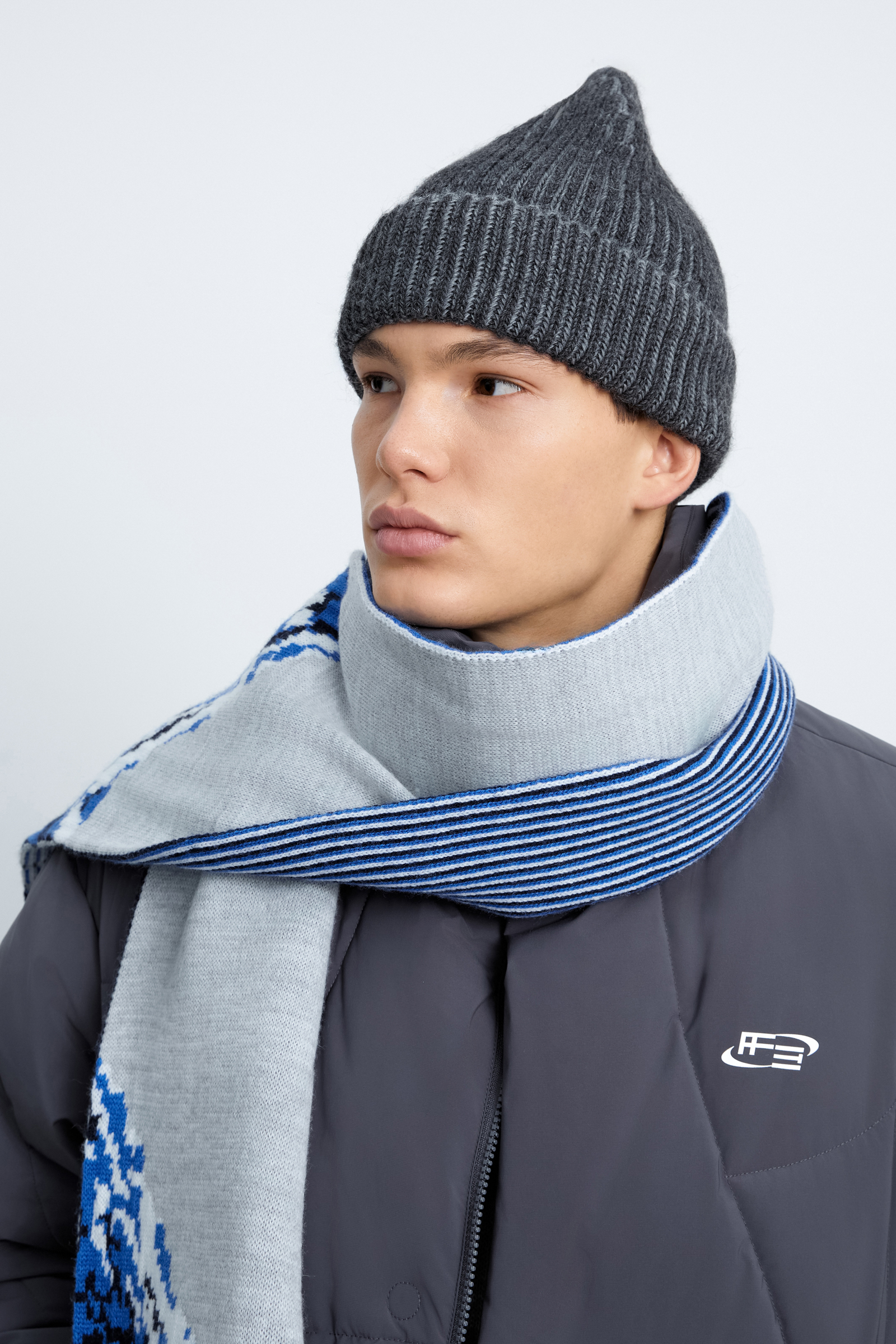 Вязаная шапка Finn Flare x Maneken, серый, арт. CWE97102