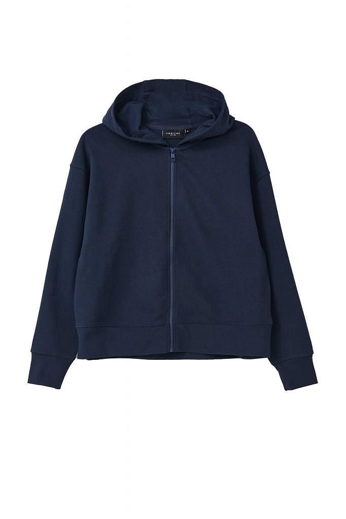 

базовая женская толстовка из смесовой ткани, Темно-синий, базовая женская толстовка из смесовой ткани