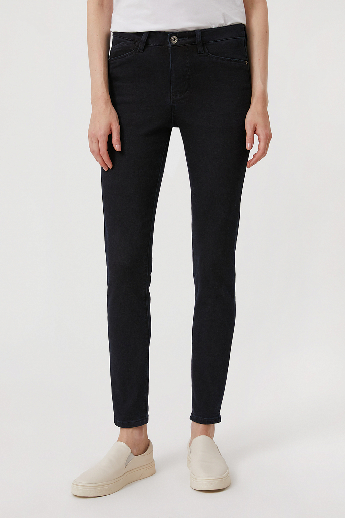 Утепленные джинсы slim fit женские